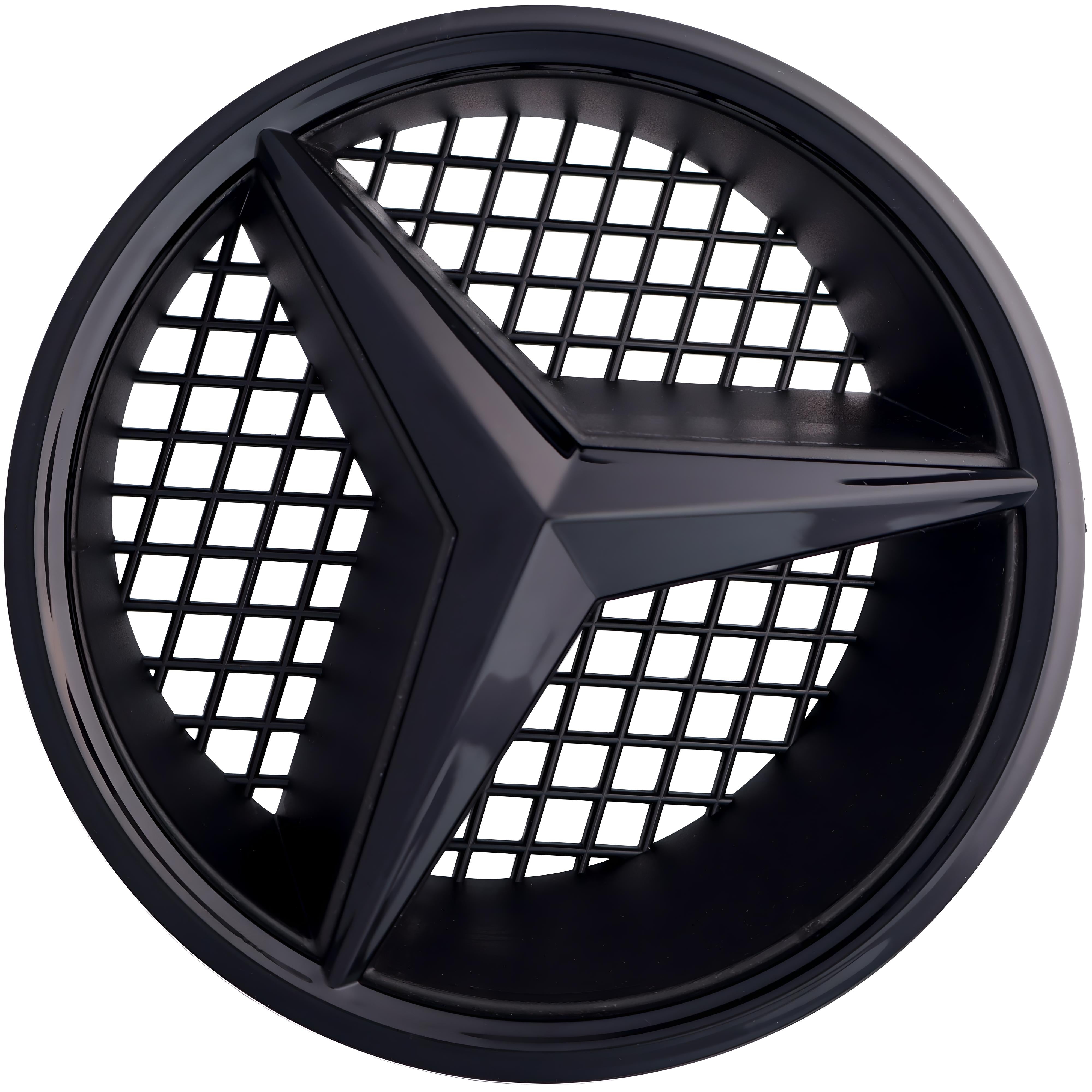 Mercedes Grille Emblem | Gloss Black - Grid Style