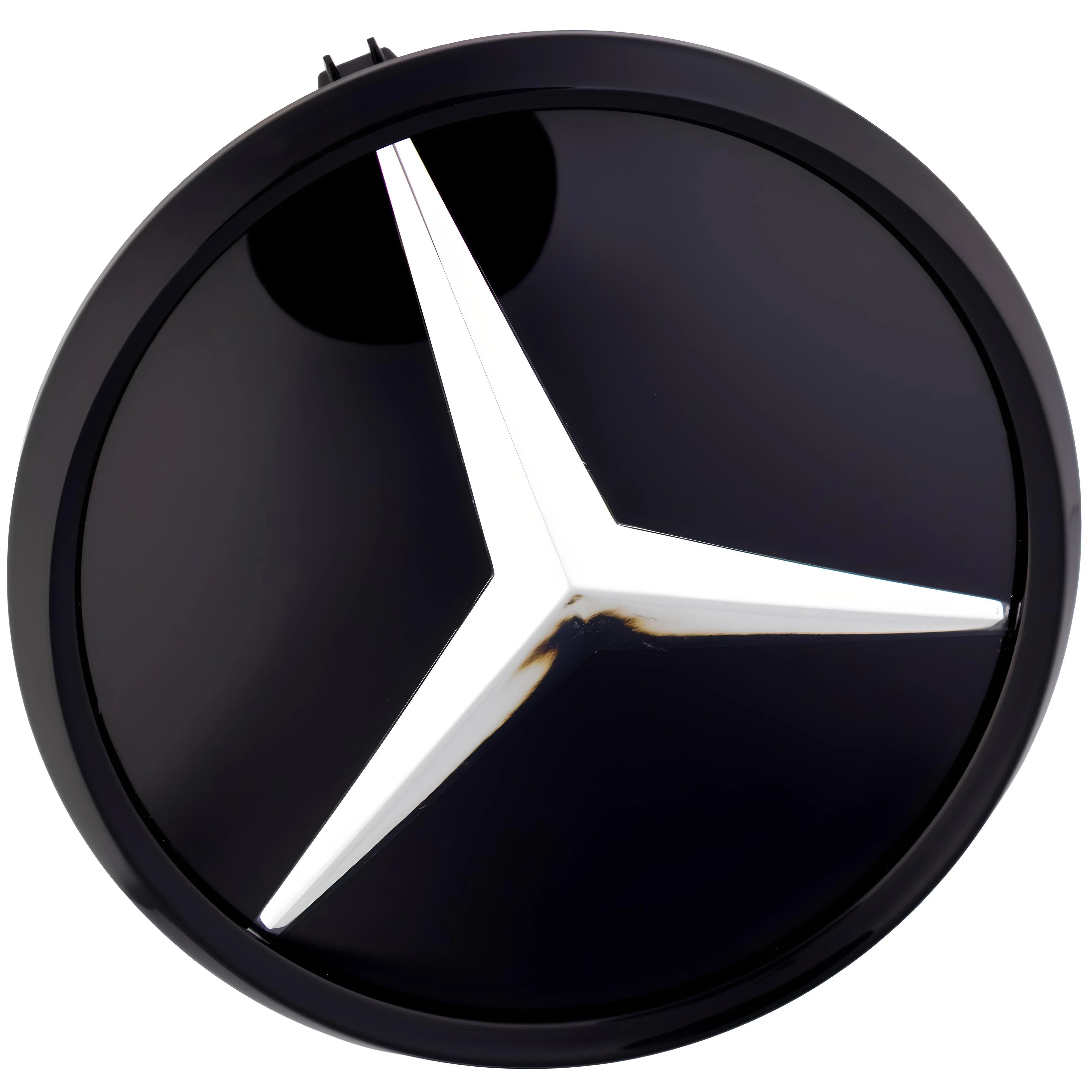 Mercedes Grille Emblem | Silver Black - Mirror Style - Aftermarket - The Zenara Shop