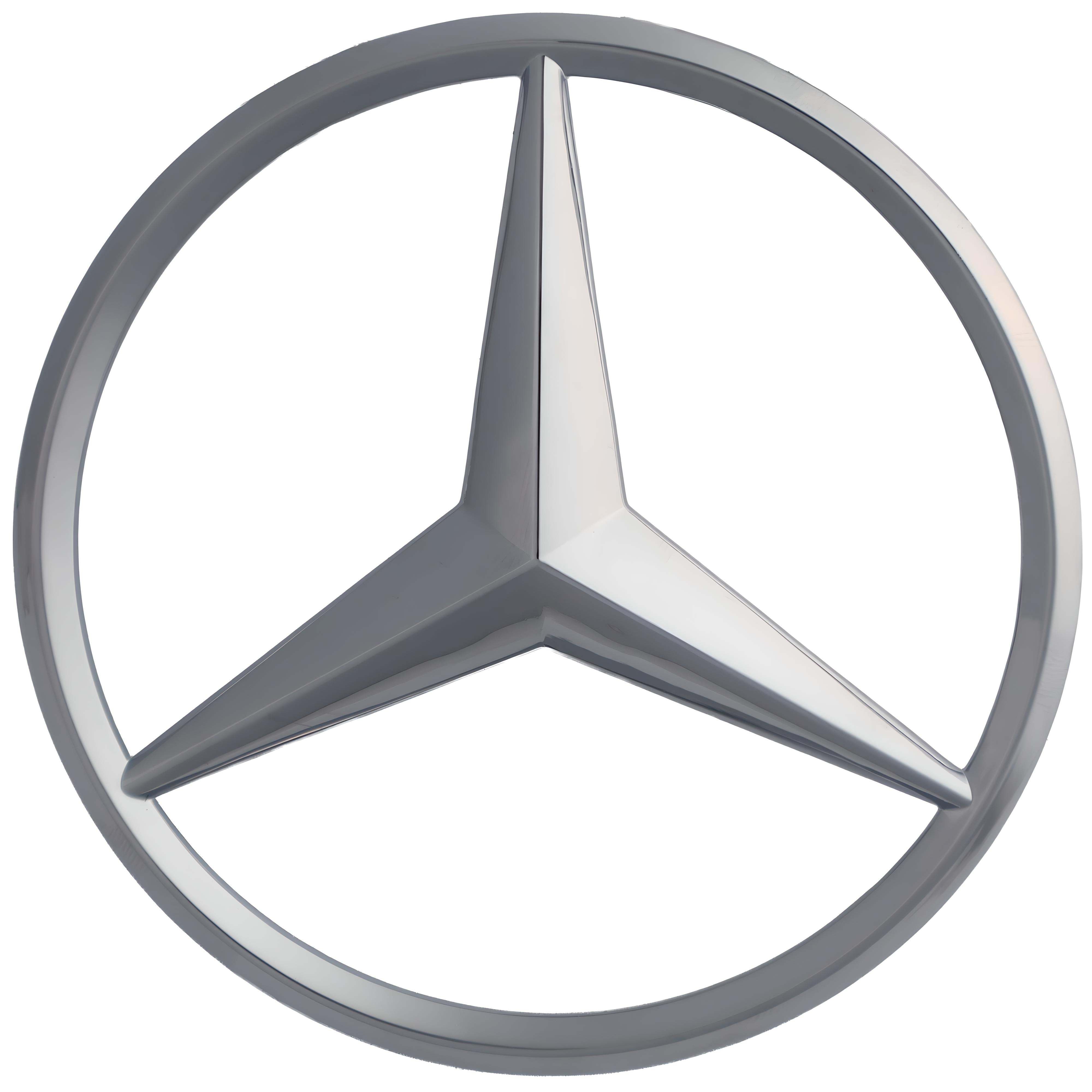 Mercedes Trunk Emblem | Chrome Silver