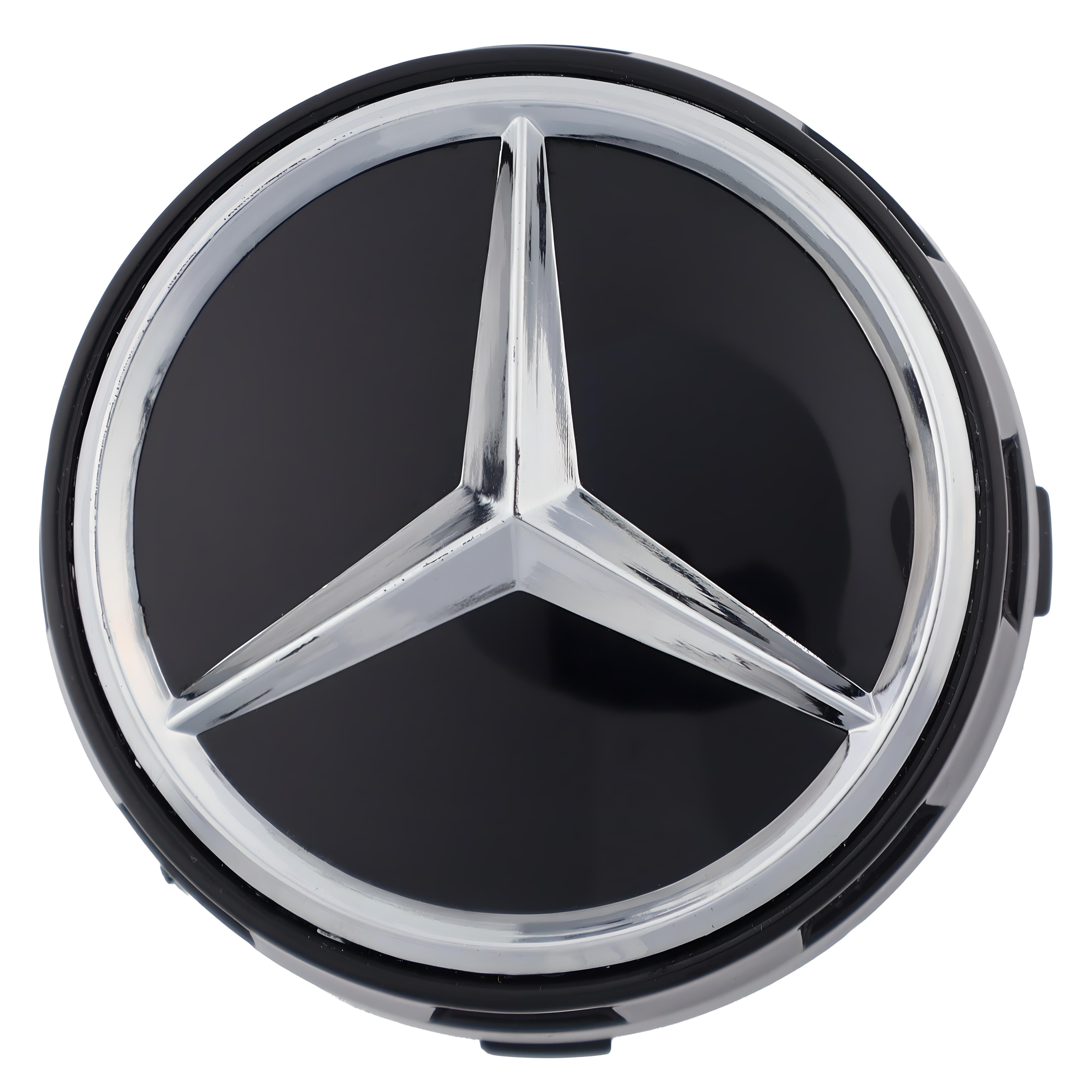 Mercedes Elevated Hub Caps | Gloss Black