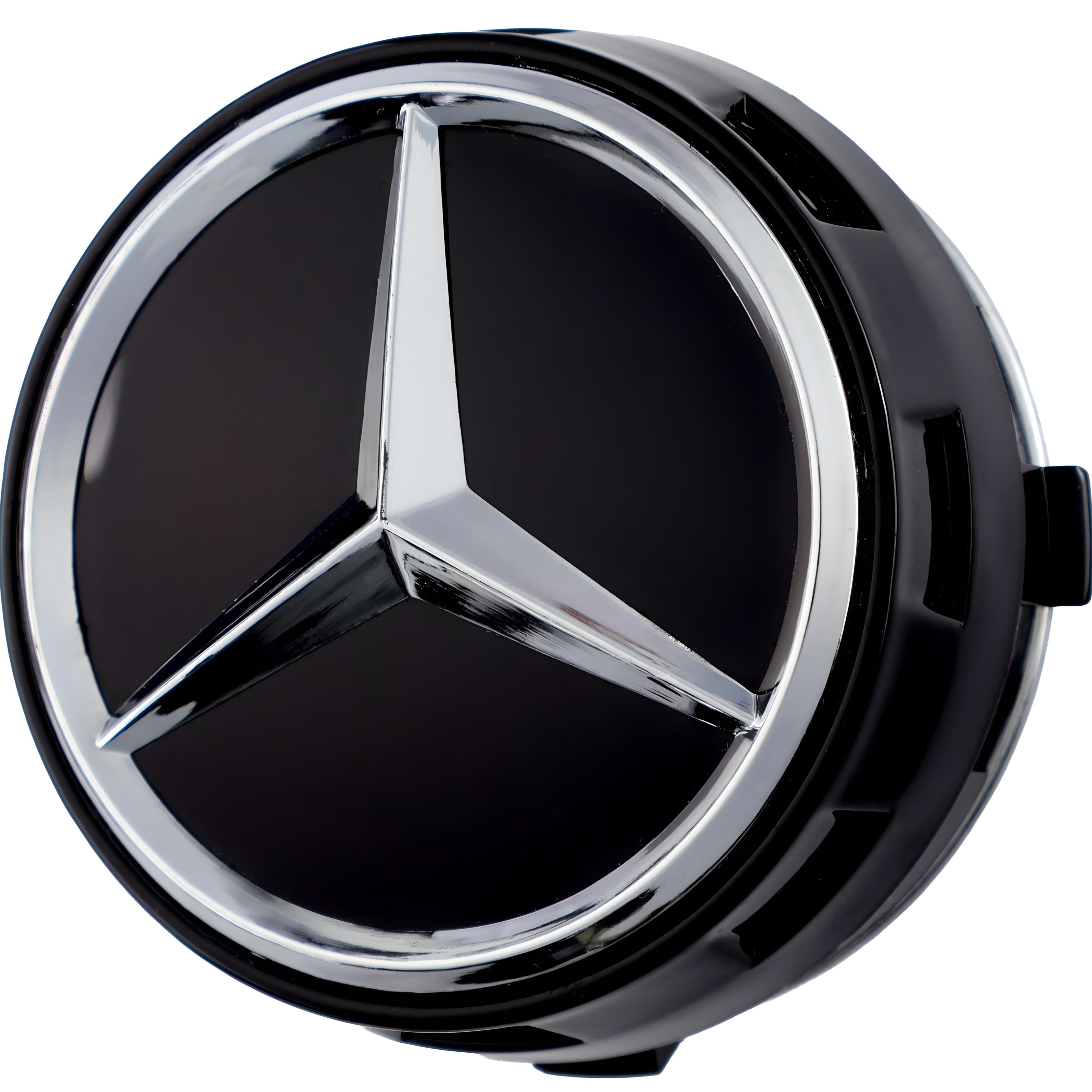 Mercedes Elevated Hub Caps | Gloss Black