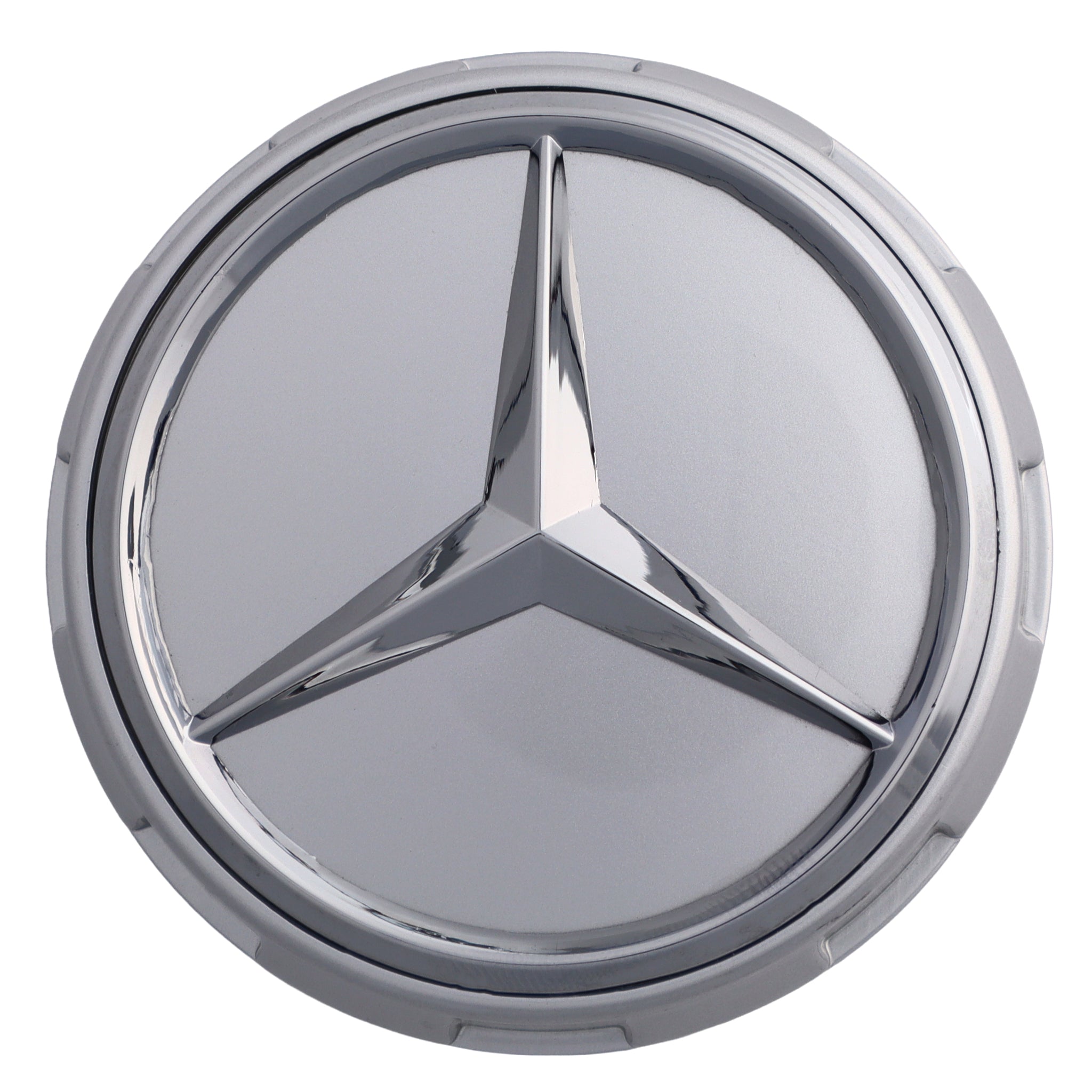 Mercedes Elevated Hub Caps | Platinum Silver
