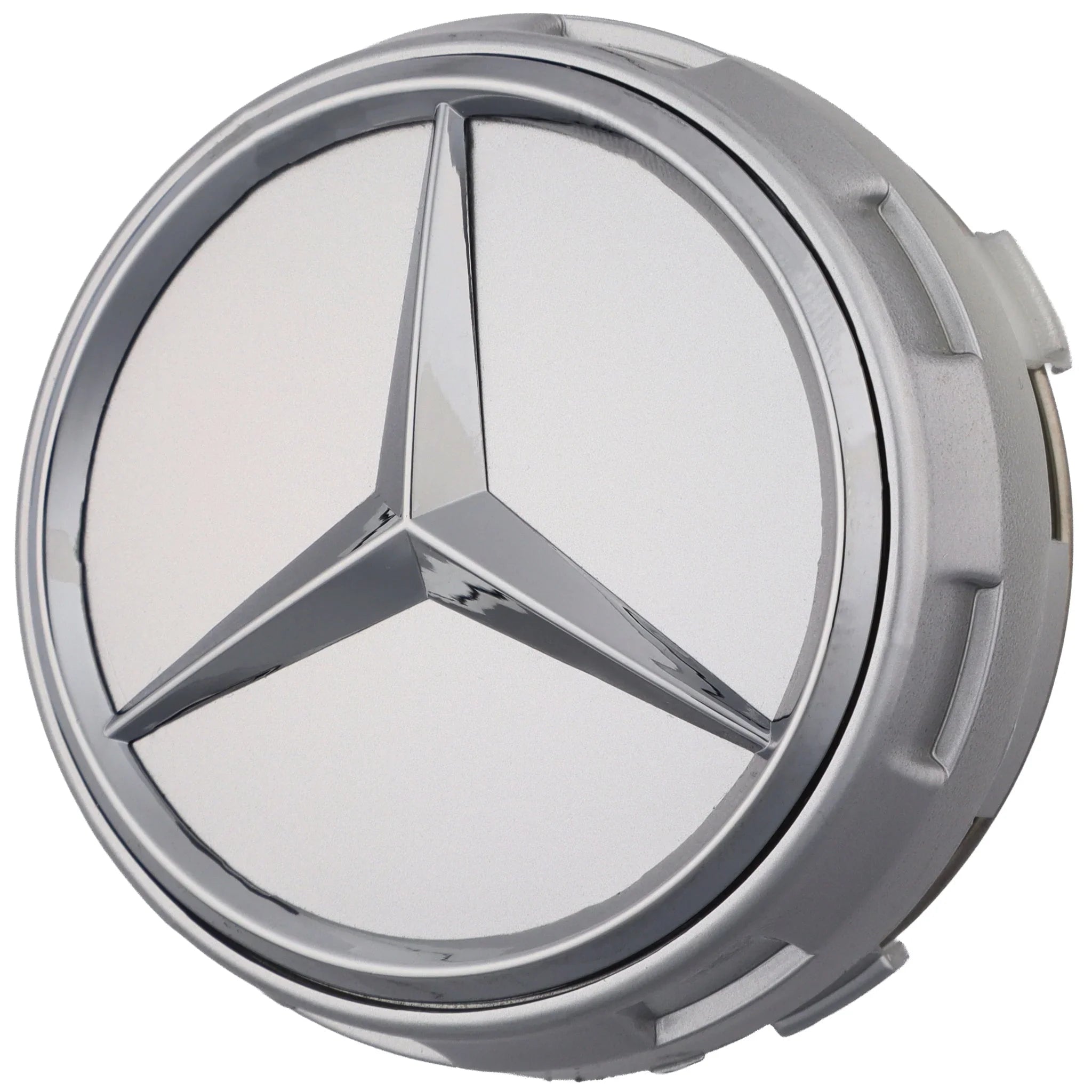 Mercedes Elevated Hub Caps | Platinum Silver - Aftermarket - The Zenara Shop