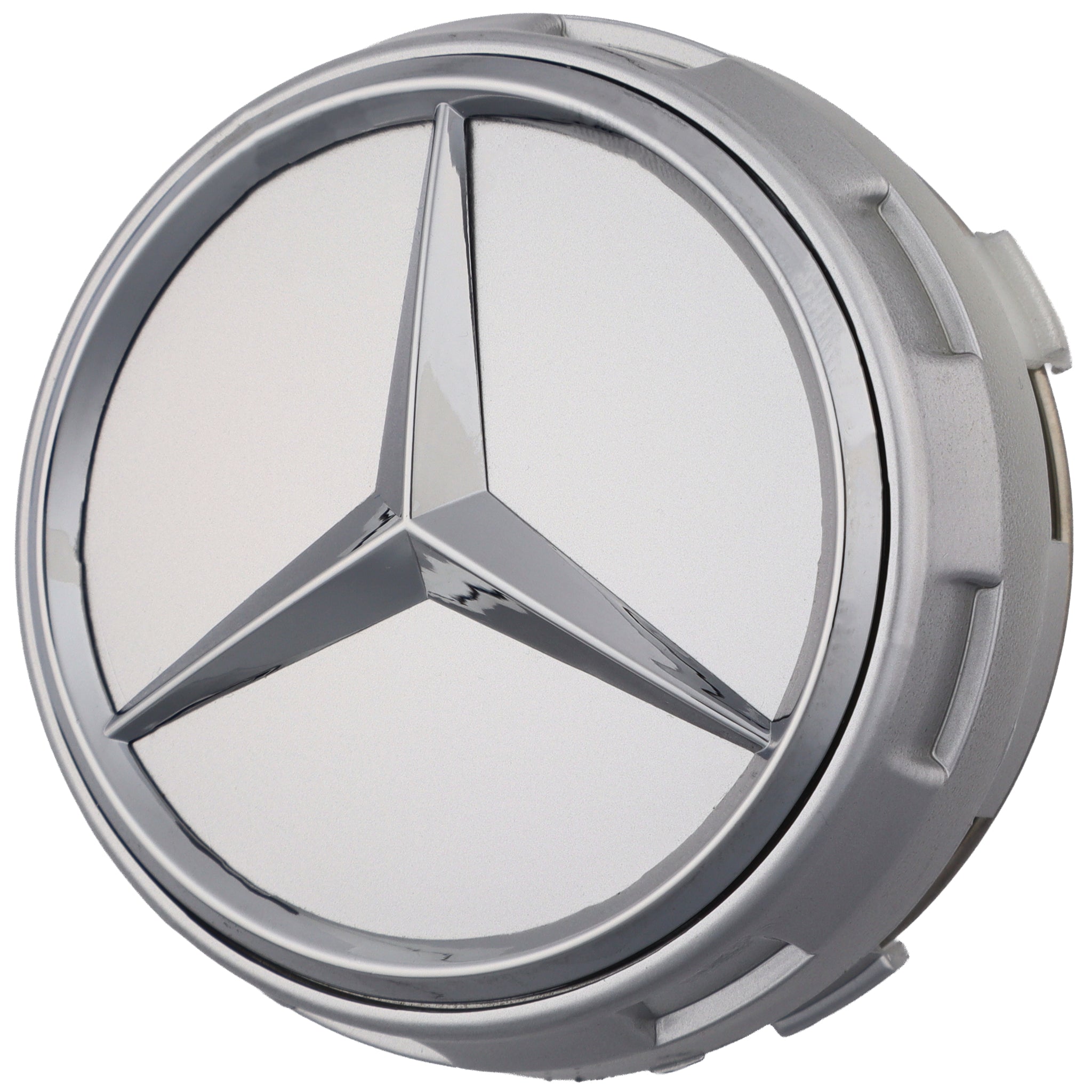 Mercedes Elevated Hub Caps | Platinum Silver