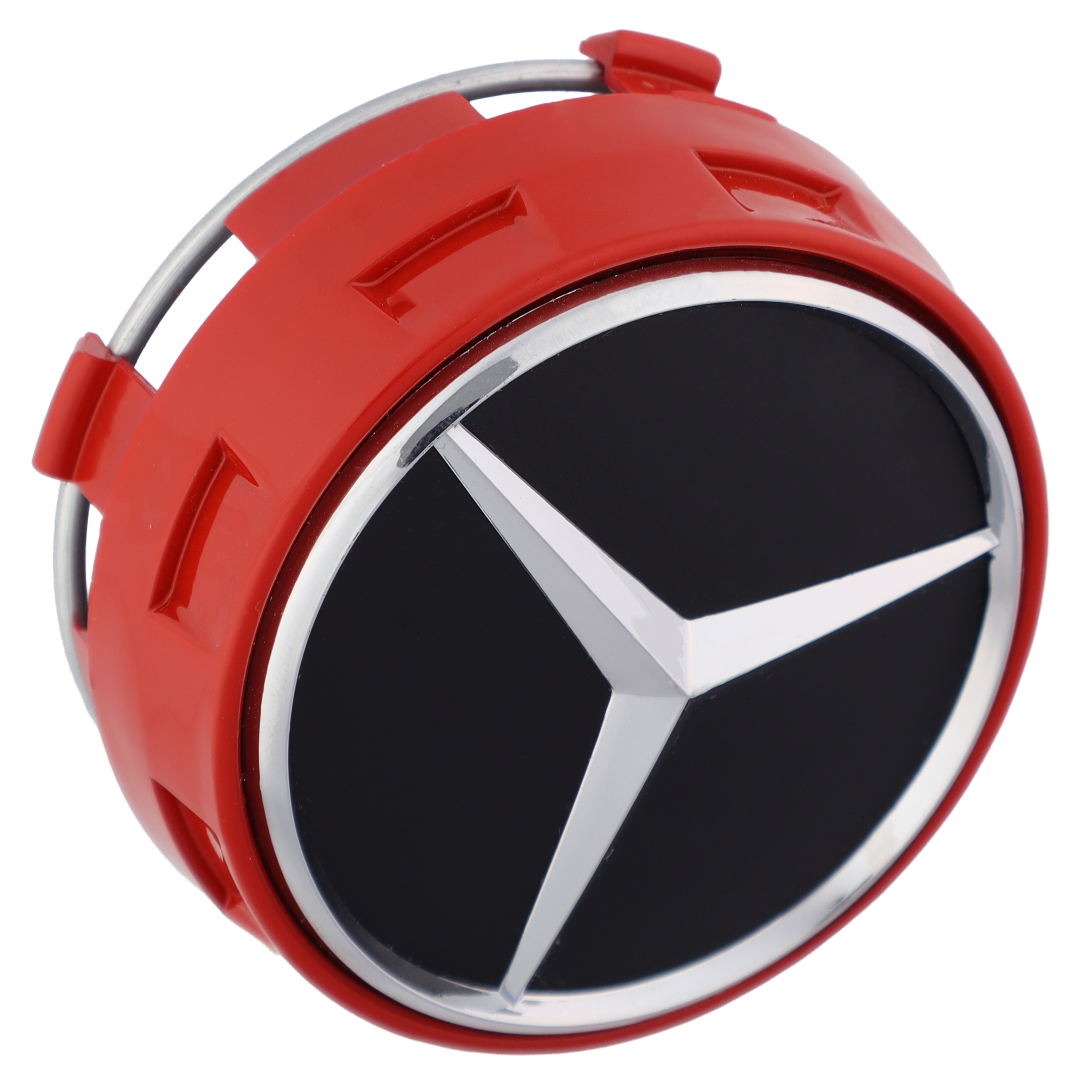 Mercedes Elevated Hub Caps | Gloss Red