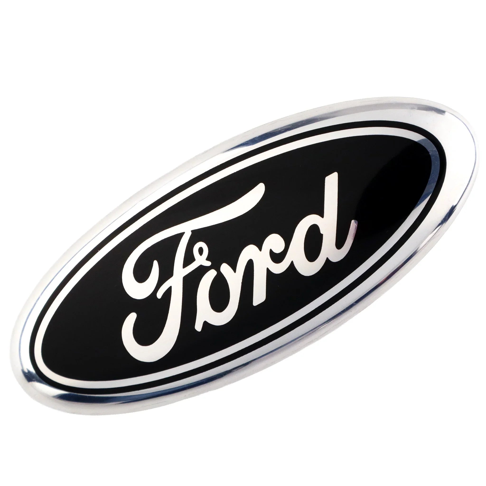 Ford Emblem Overlay | Silver Black