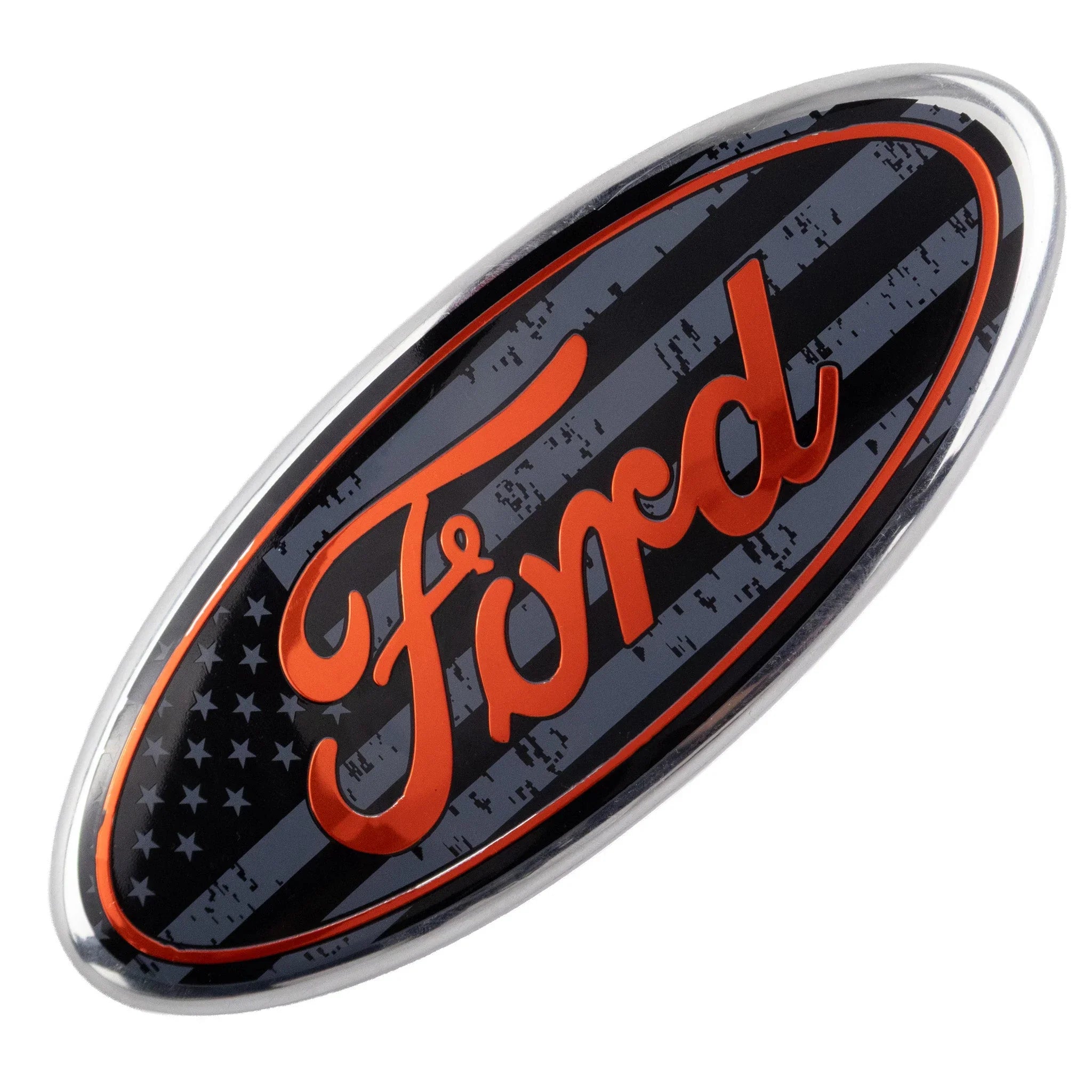 Ford Emblem Overlay | USA-Flagge Schwarz