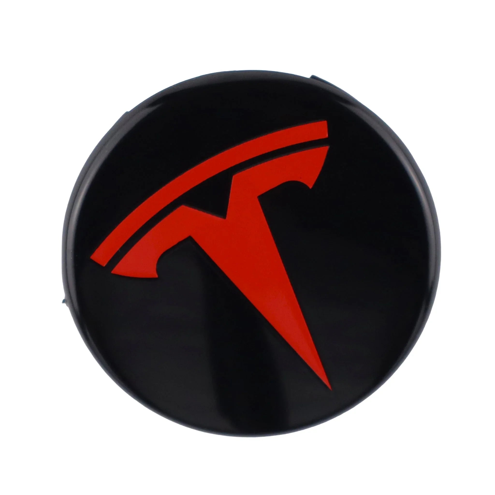 Tesla Hub Caps | Black Red