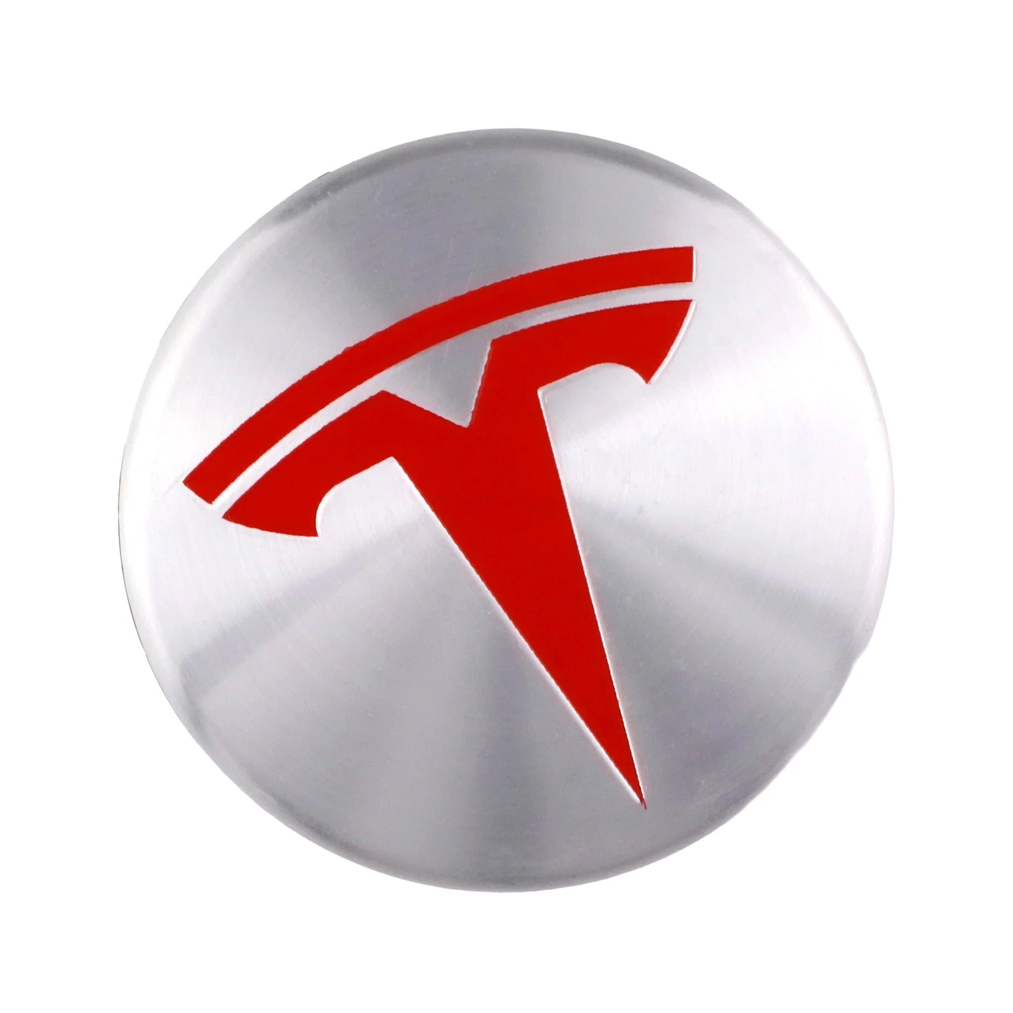 Tesla Hub Caps | Chrome Red