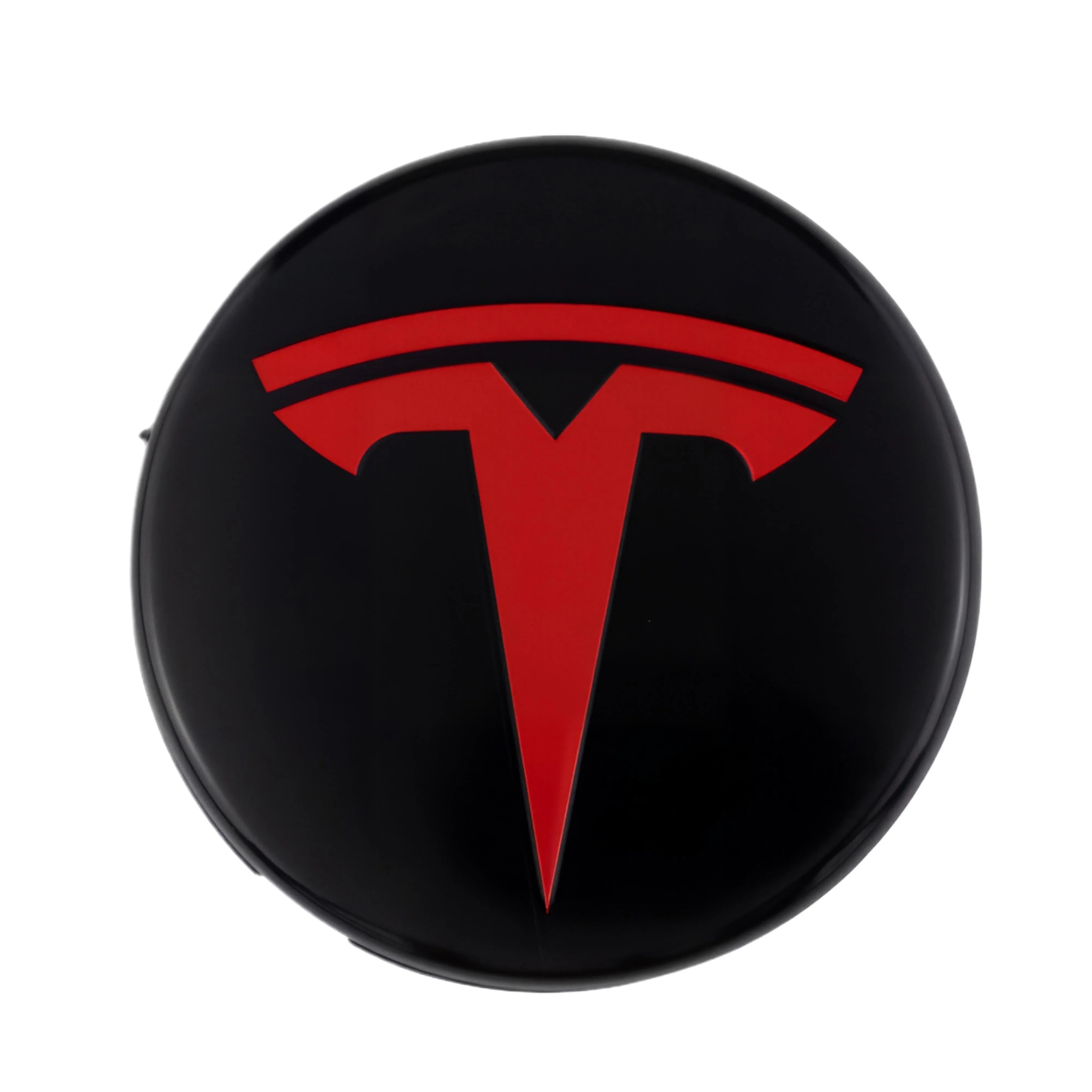 Tesla Hub Caps | Black Red