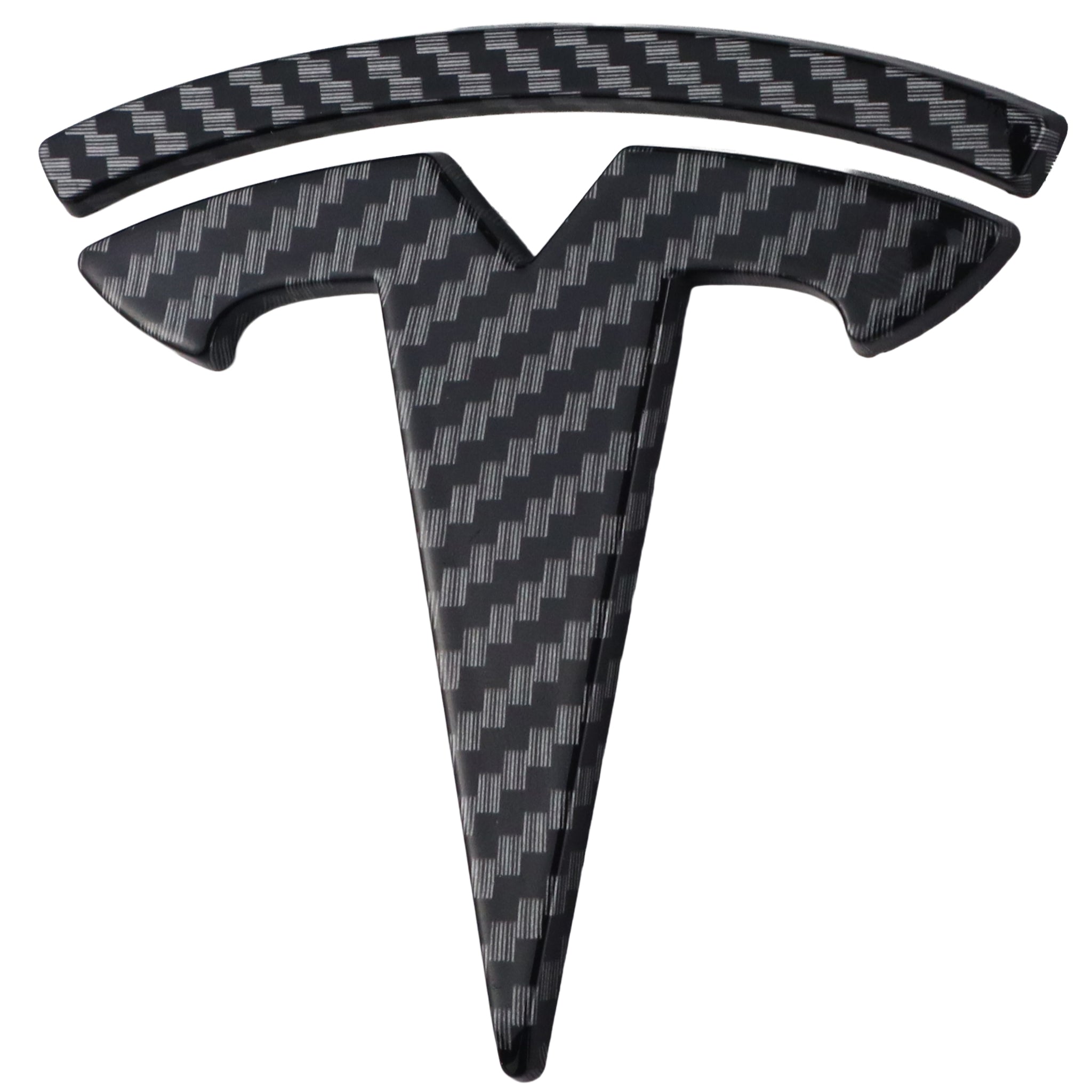 Tesla Emblem Overlay | Carbon Fiber