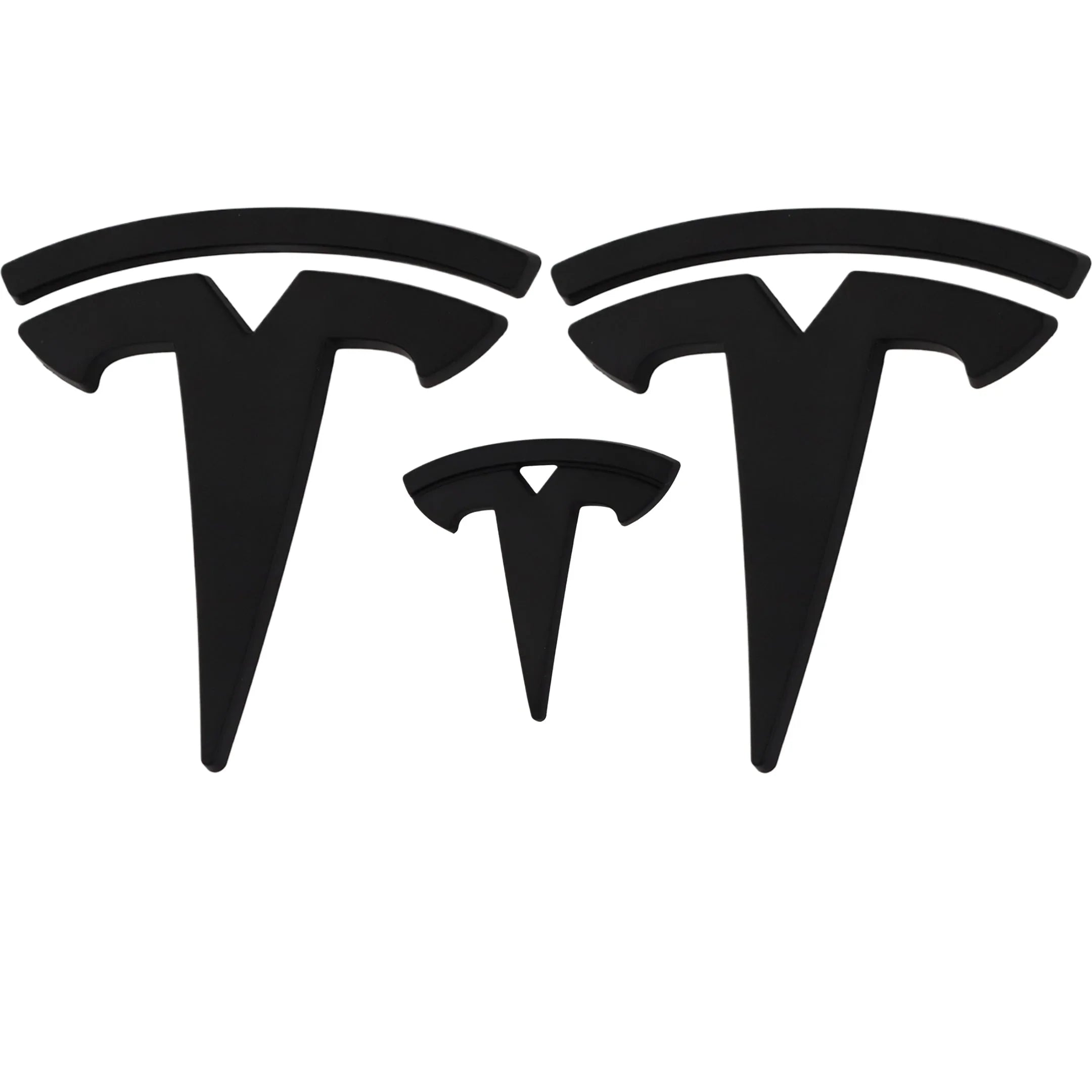 Tesla Emblem Overlay | Matte Black