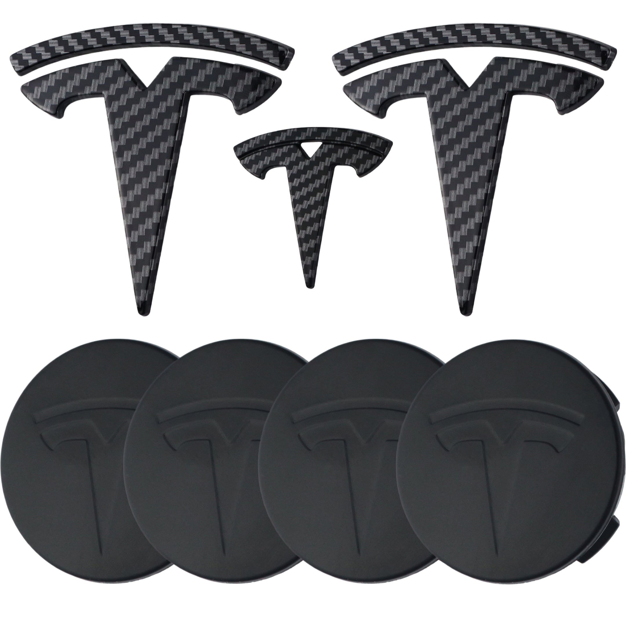 Tesla Emblem Overlay | Carbon Fiber
