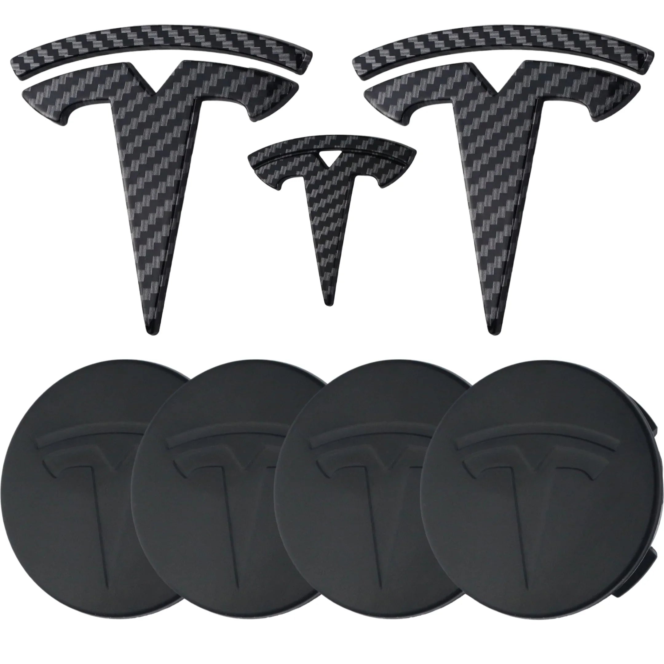 Tesla Emblem Overlay | Carbon Fiber