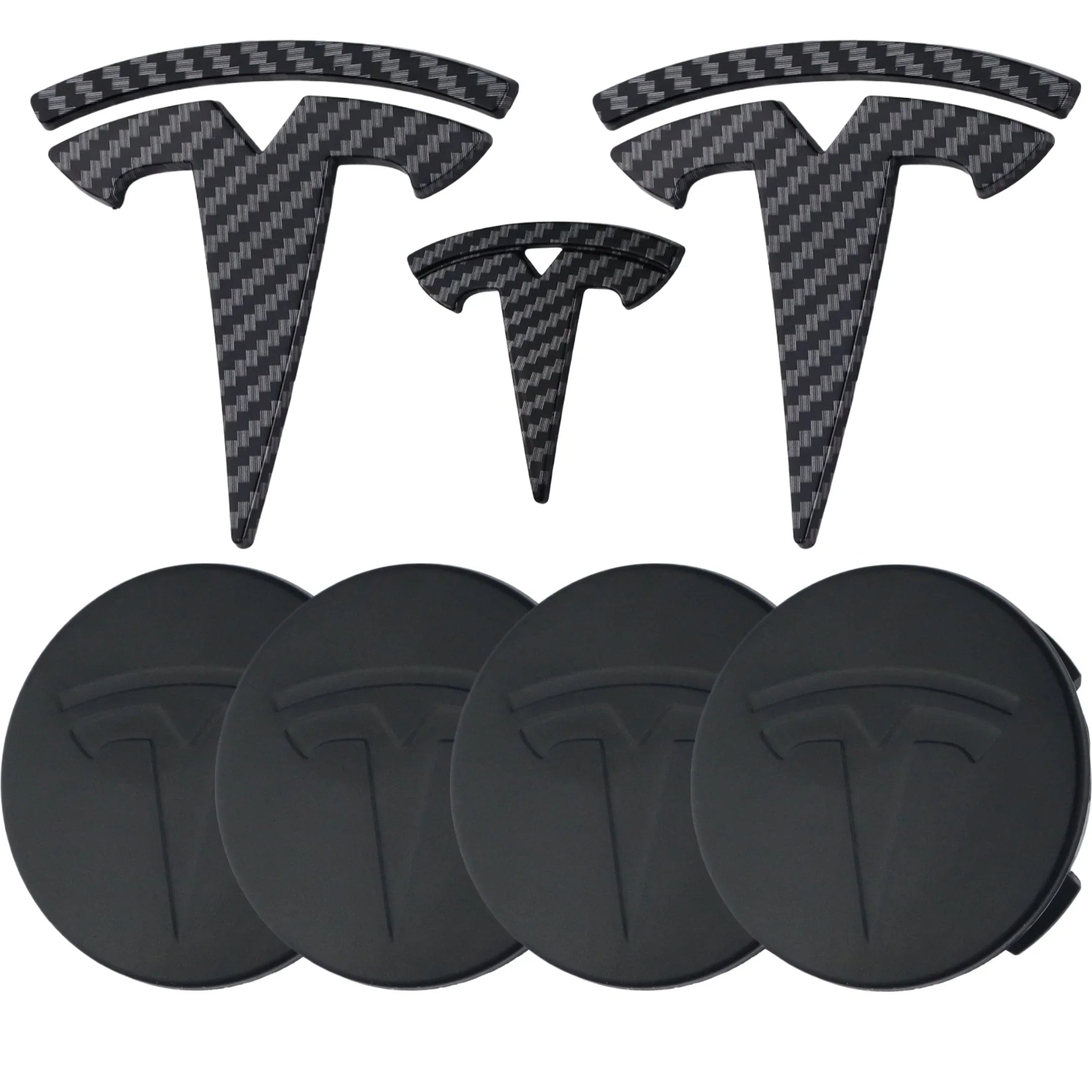 Tesla Emblem Overlay | Carbon Fiber