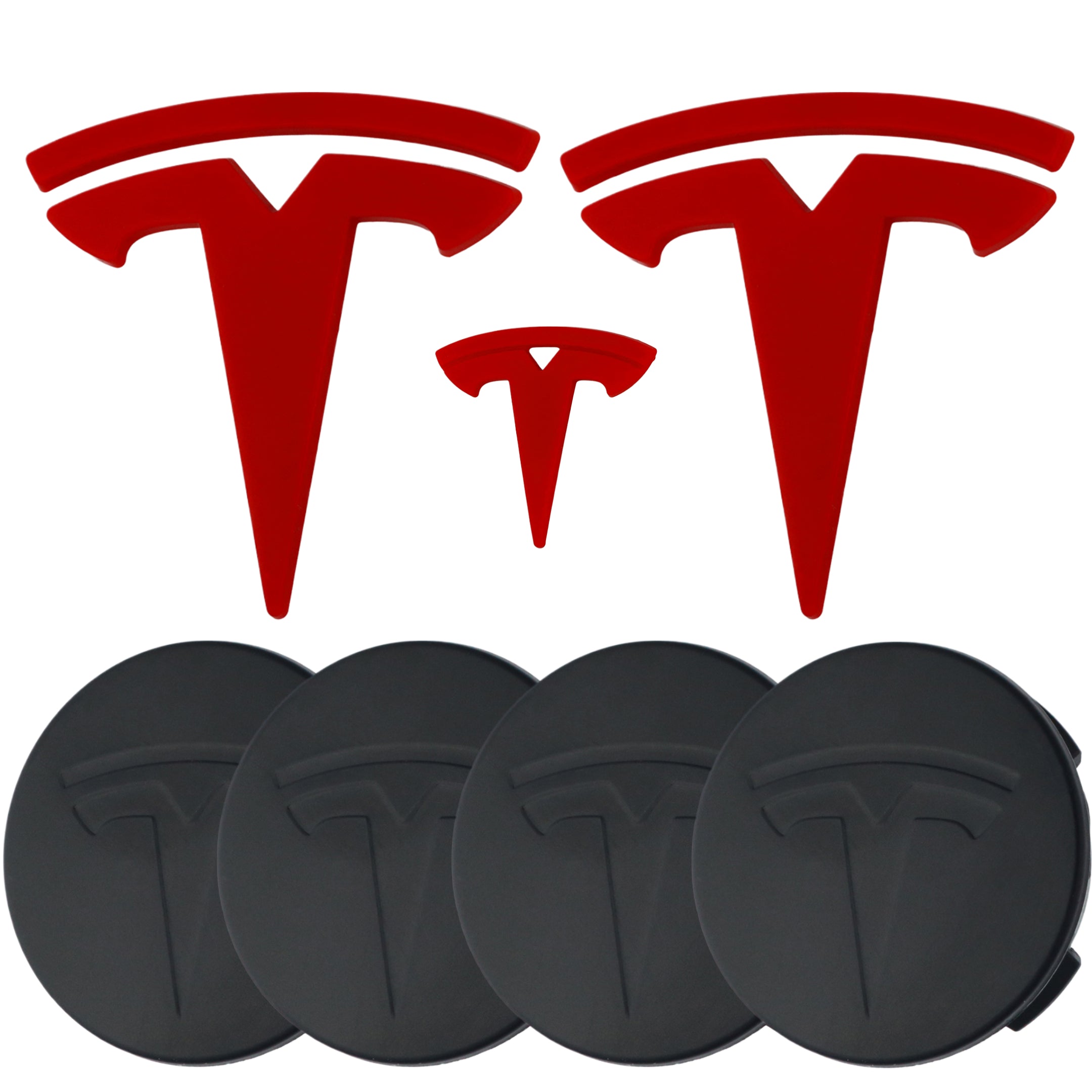Tesla Emblem Overlay | Classic Red