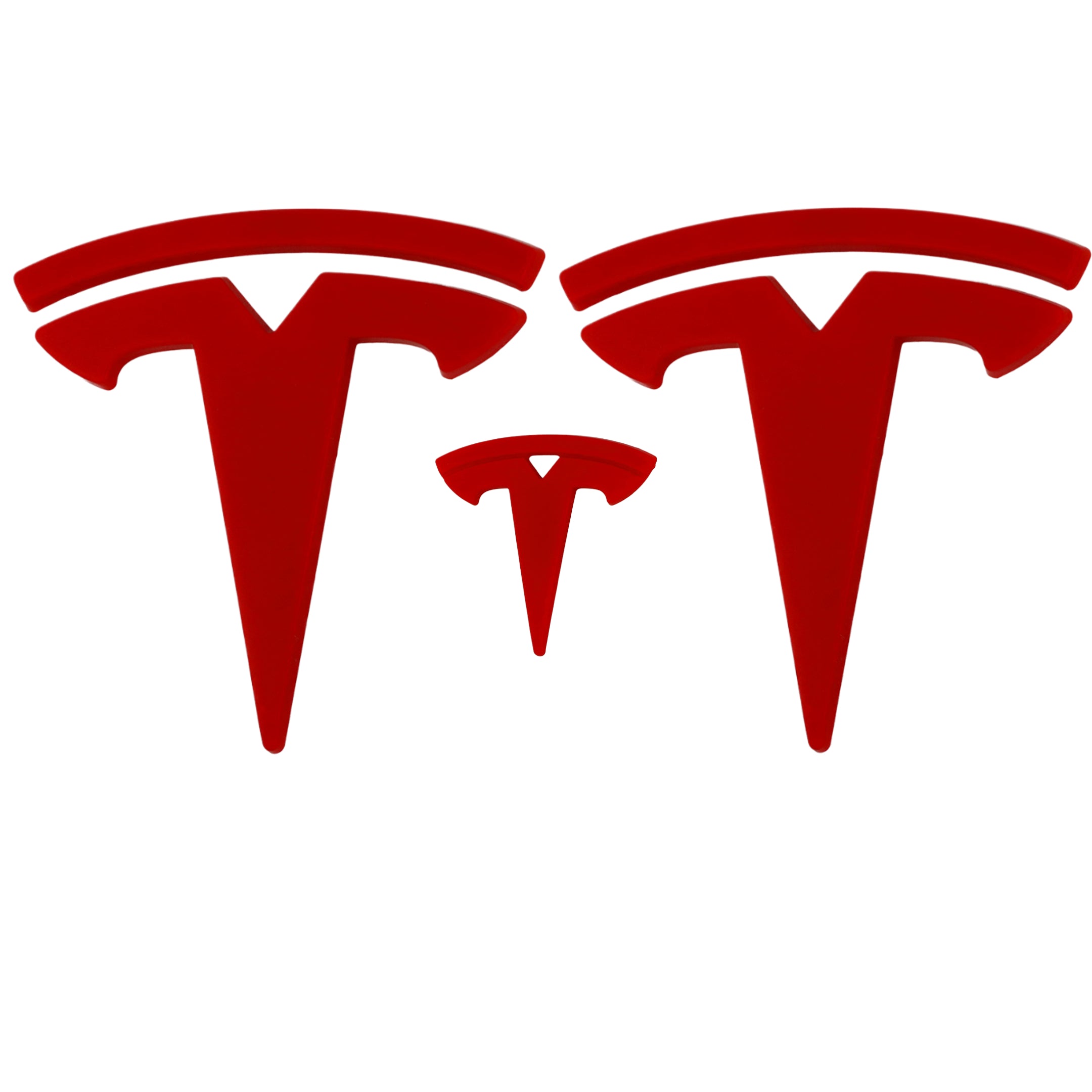 Tesla Emblem Overlay | Classic Red