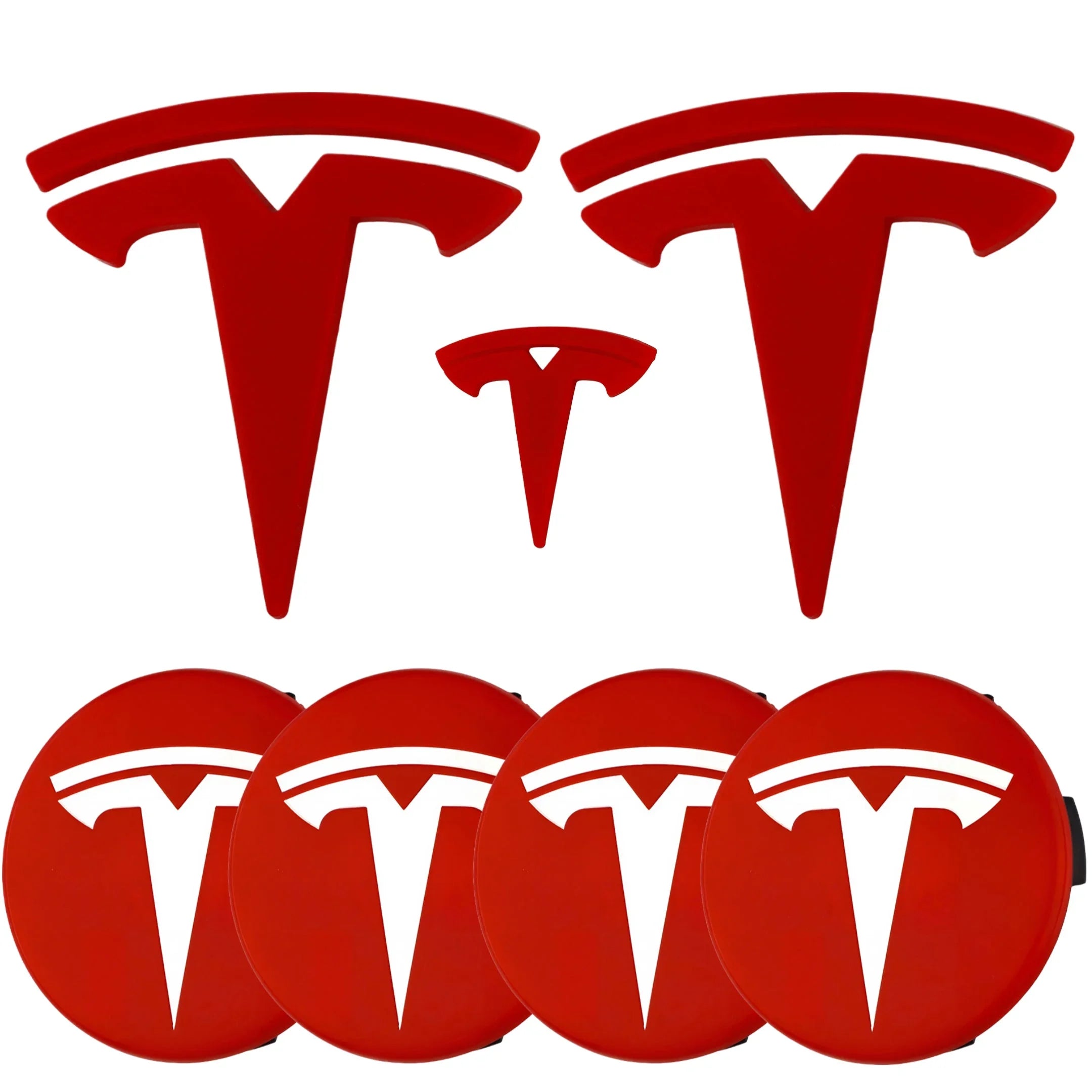 Tesla Emblem Overlay | Klassisches Rot