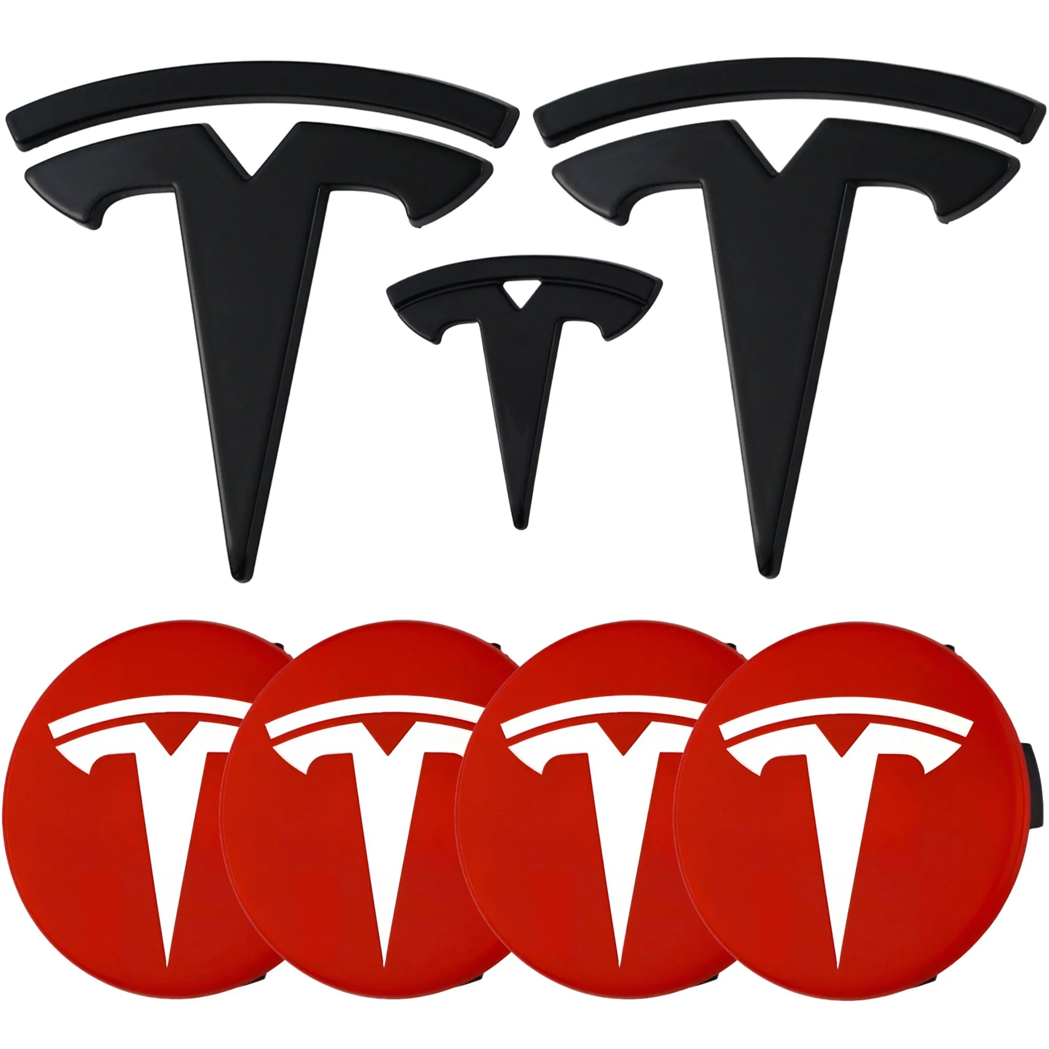 Tesla Emblem Overlay | Gloss Black