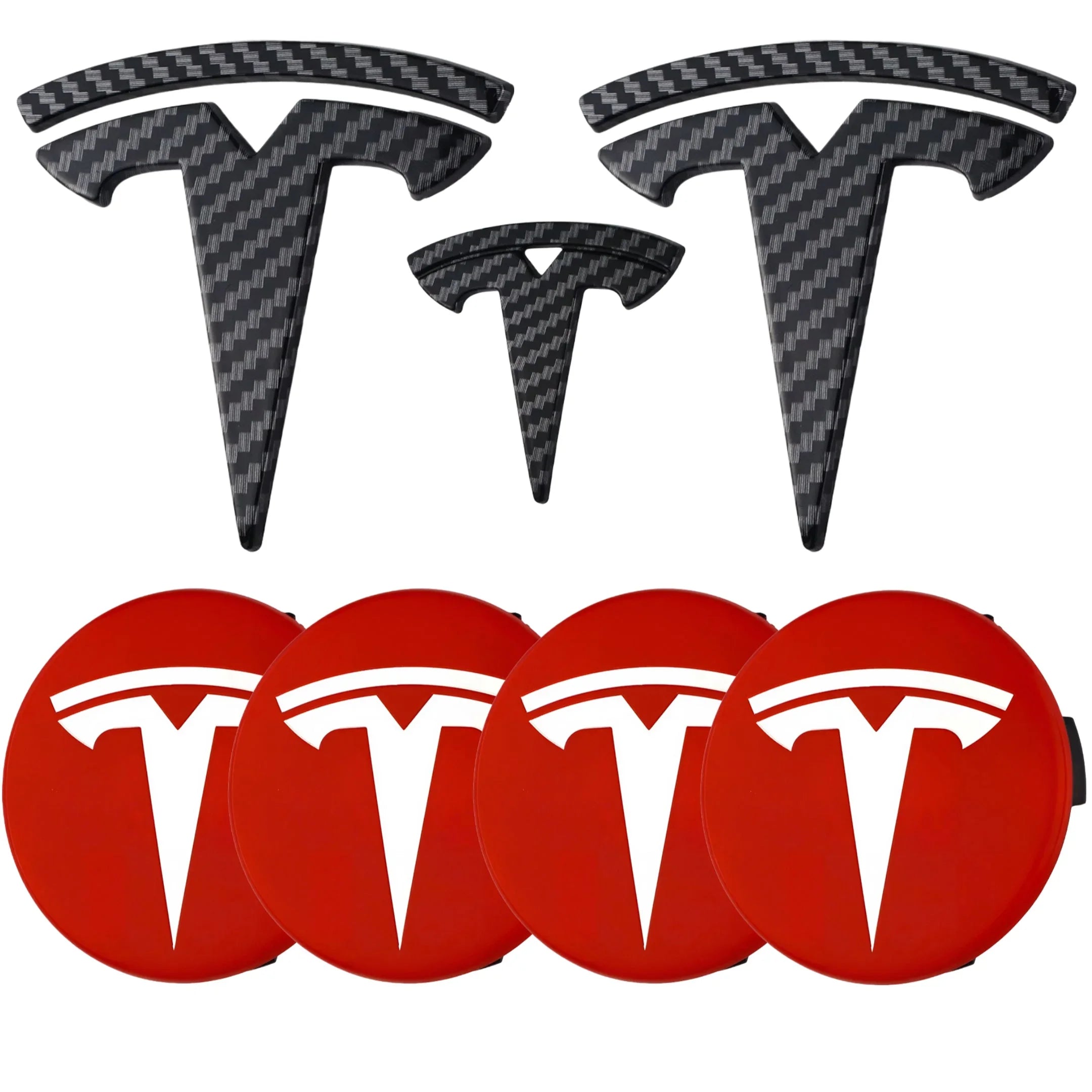 Tesla Emblem Overlay | Carbon Fiber