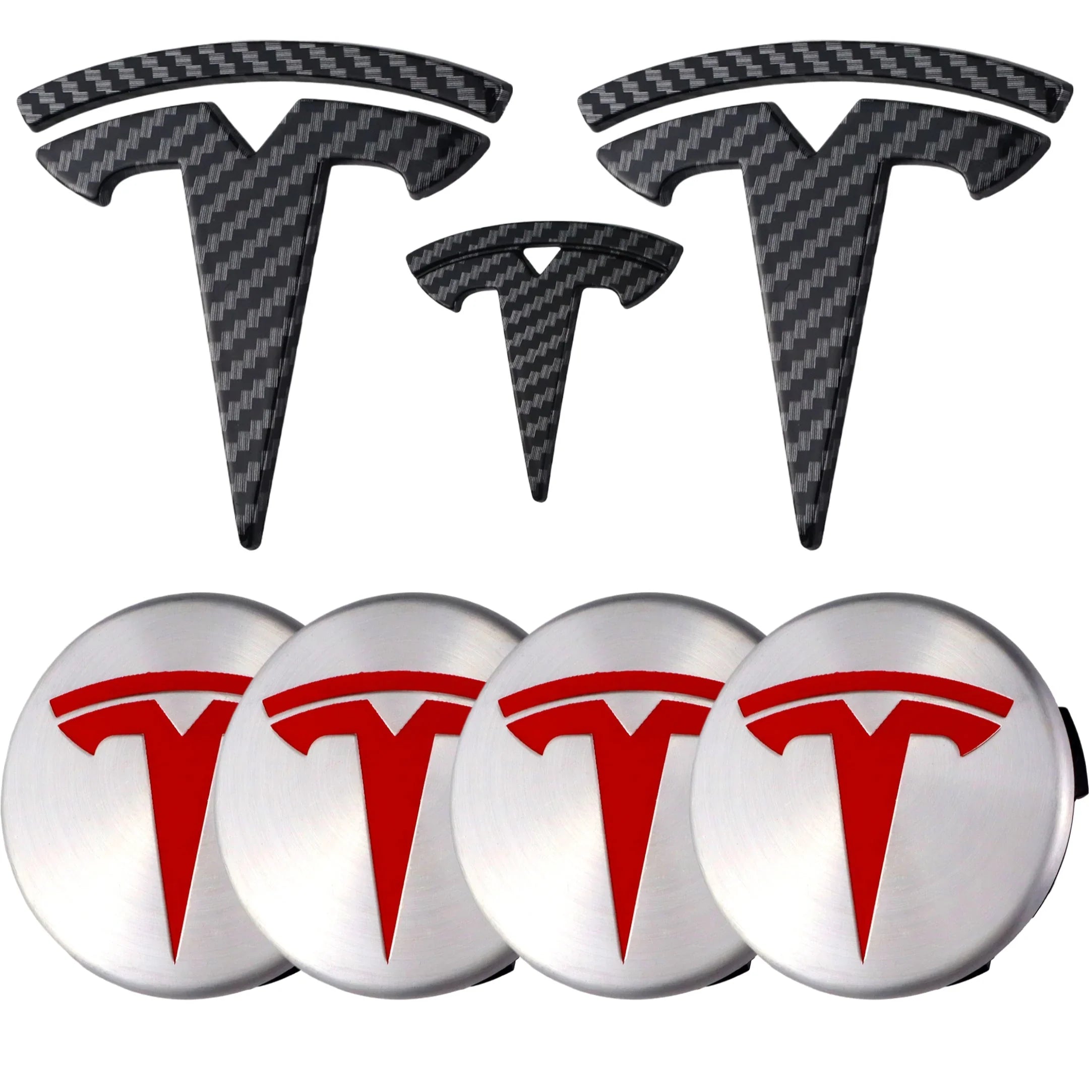 Tesla Emblem Overlay | Carbon Fiber