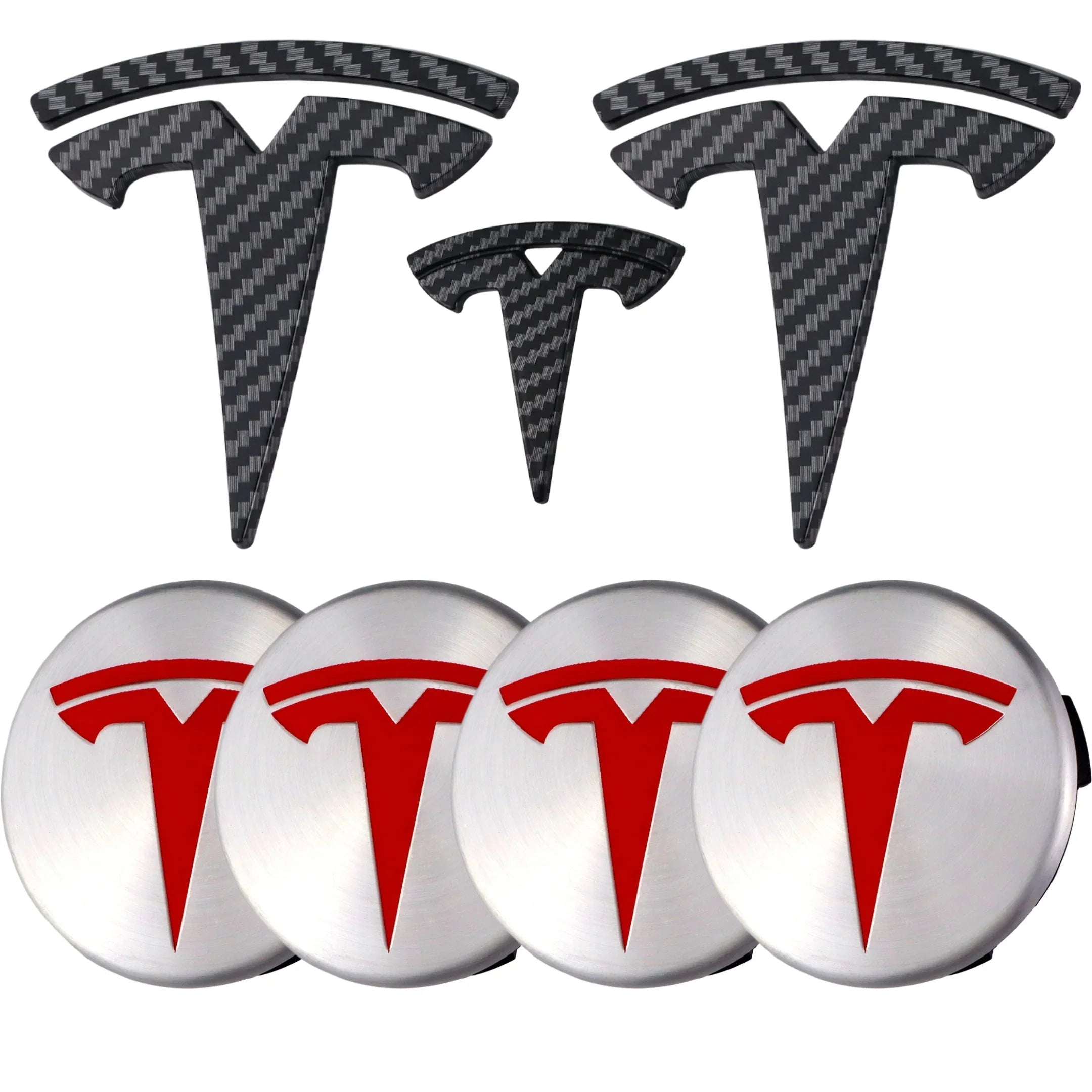Tesla Emblem Overlay | Carbon Fiber