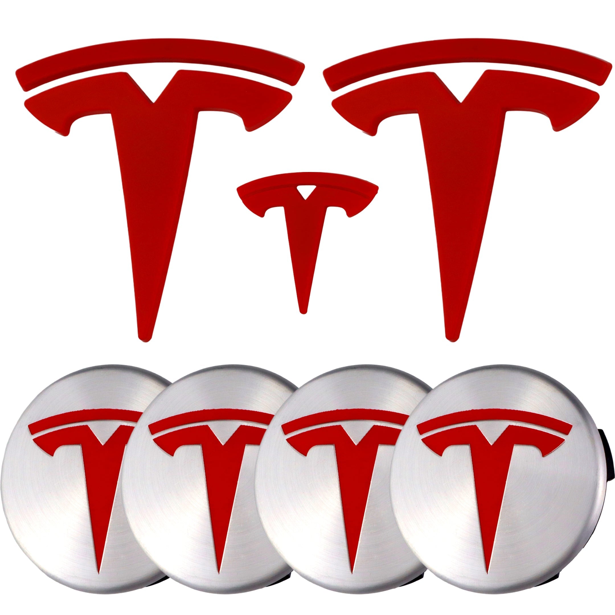 Tesla Emblem Overlay | Classic Red