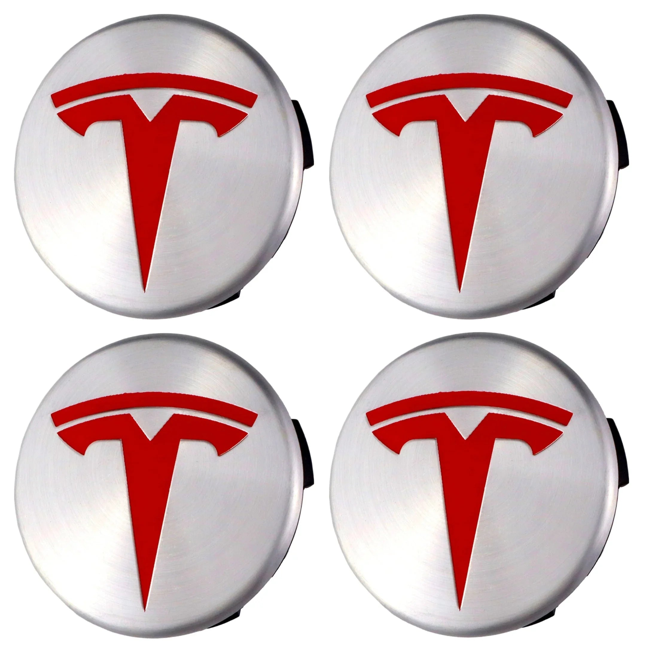 Tesla Hub Caps | Chrome Red