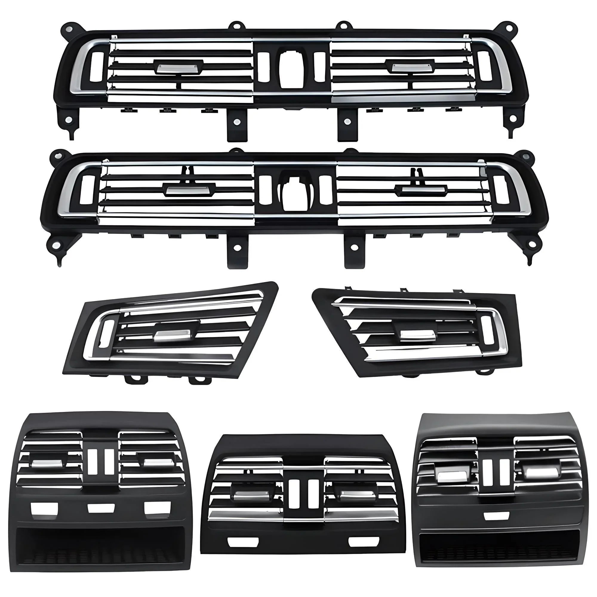 Interior Air Vent Grille – Black and Silver – Compatible with BMW 5 Series F10 Front