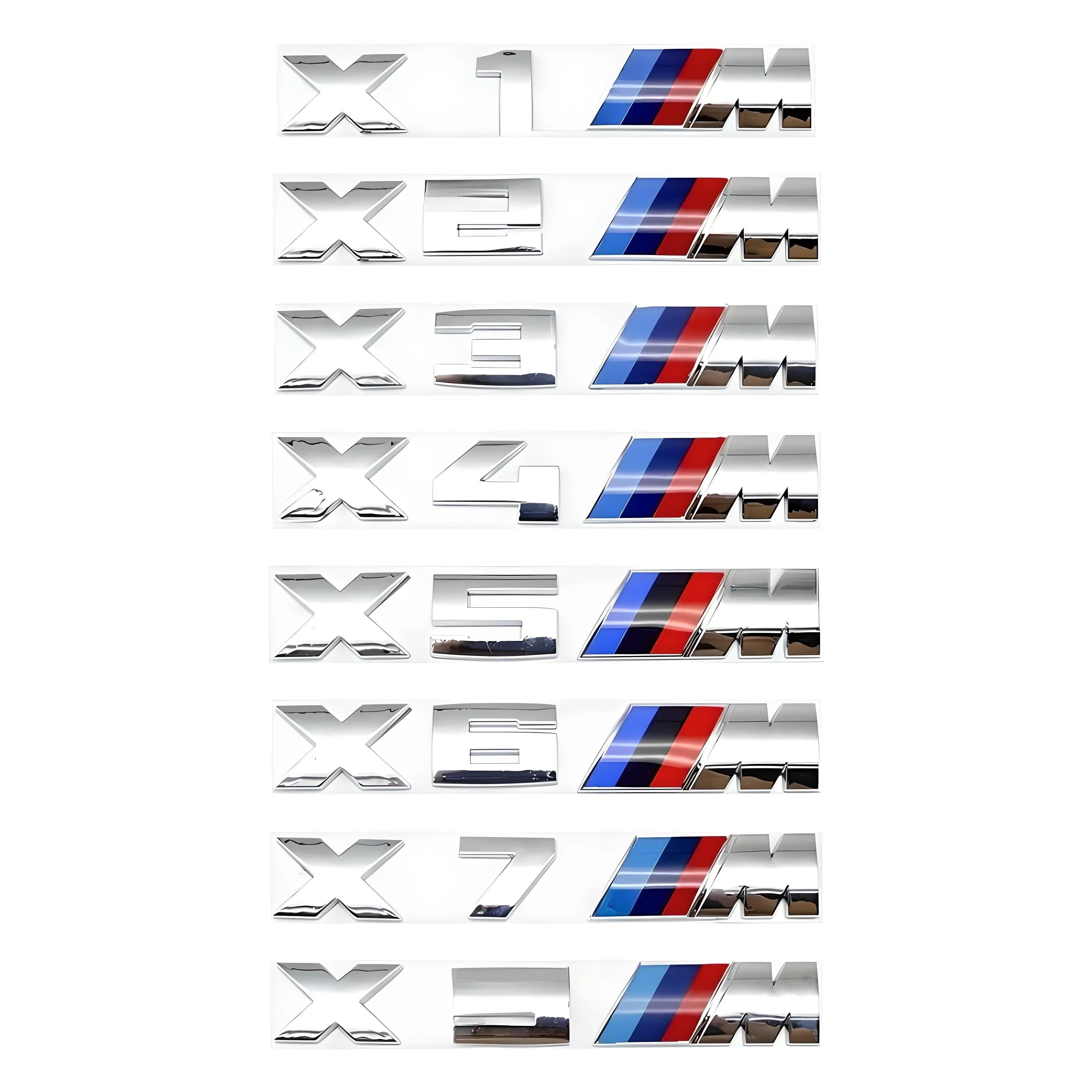 BMW X7 M Badge Chrome Emblem – Compatible with BMW X7 – Exterior