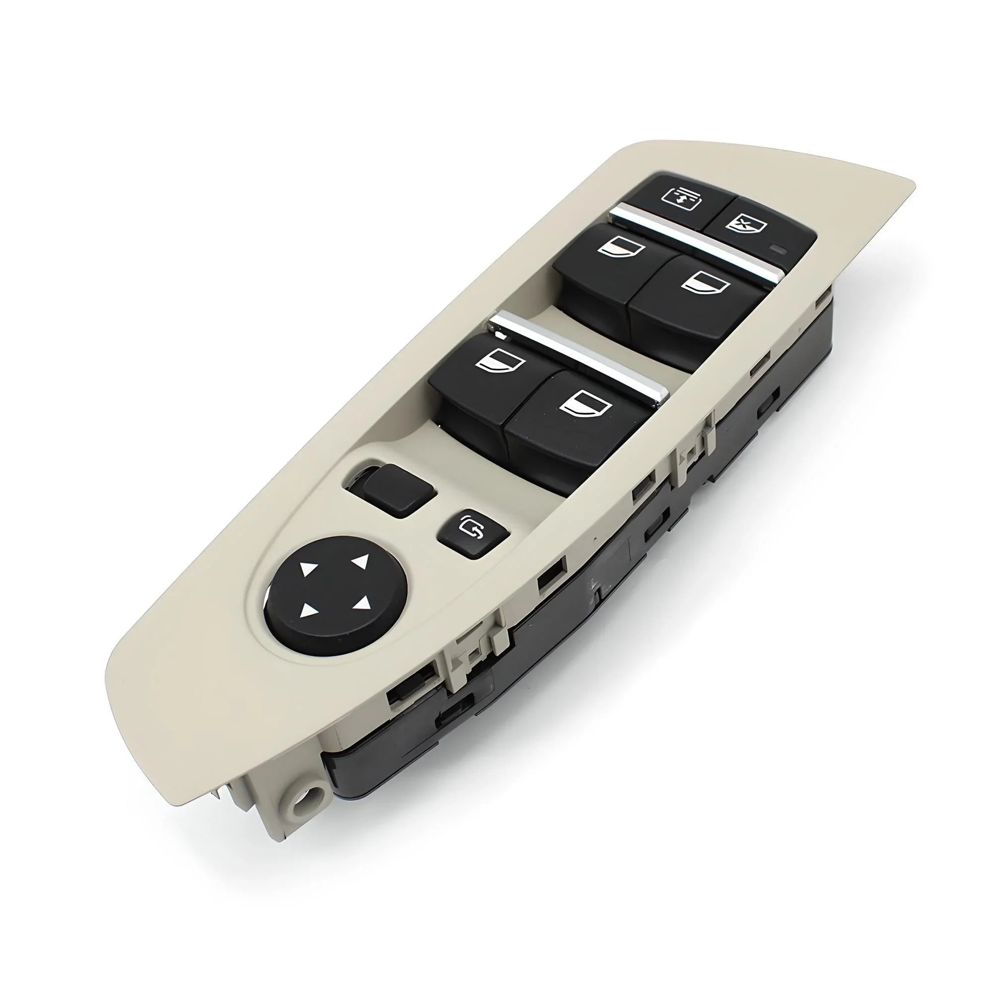 Window switch control panel – beige finish – Compatible with BMW E60 E61 – Front door interior