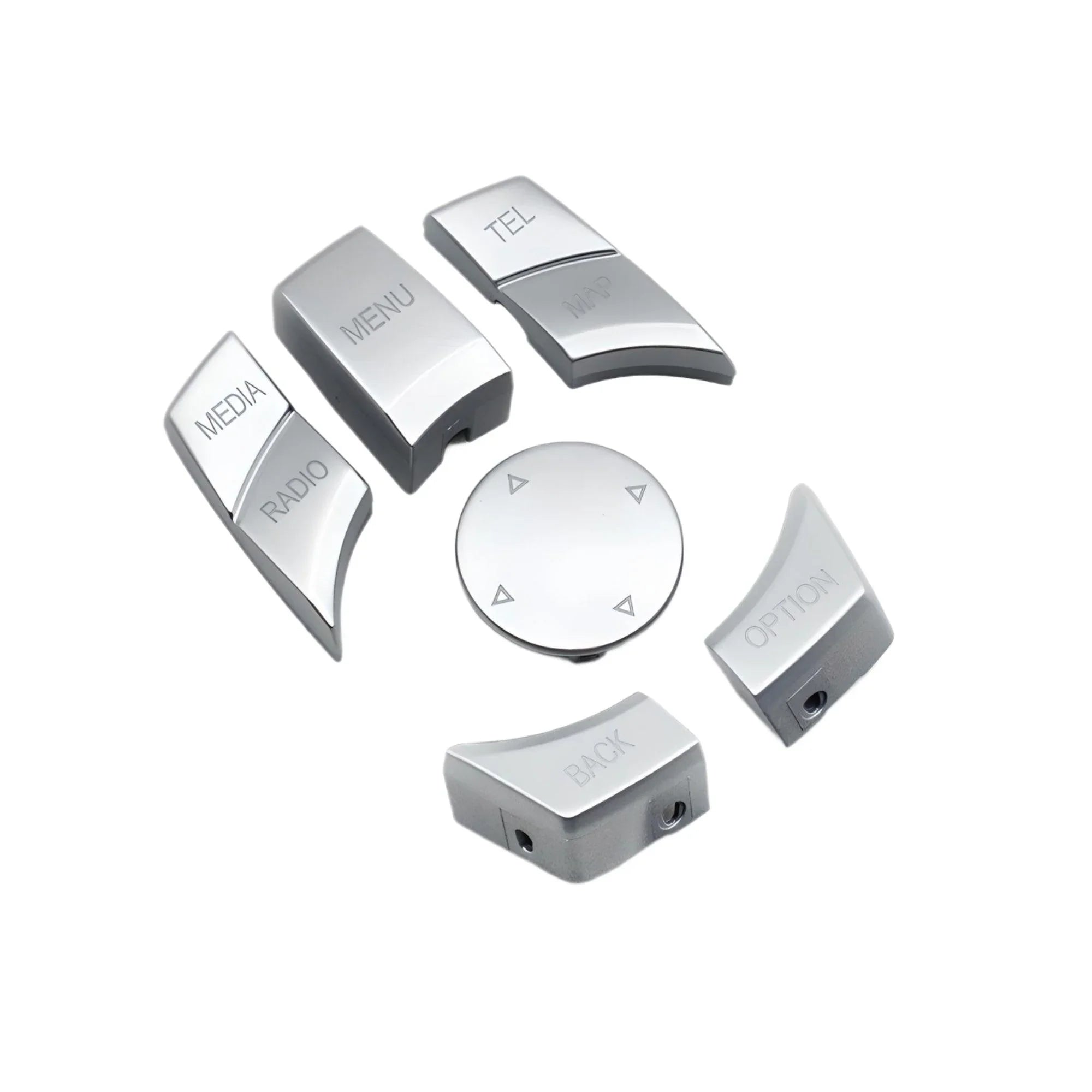 BMW iDrive Controller Button Set – Silver – Compatible with BMW F30 F10 – Interior