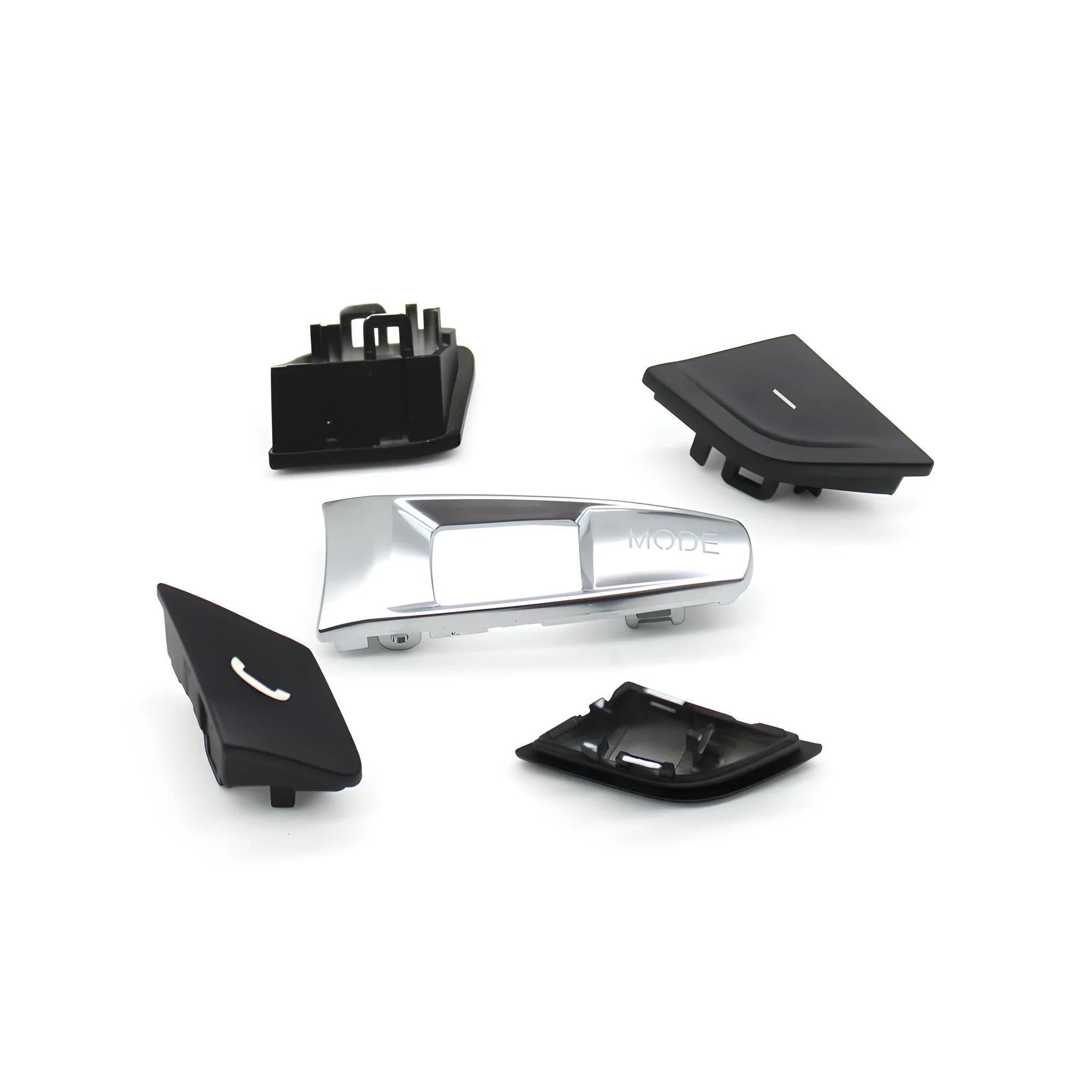 Steering Wheel Control Button Set – Silver/Black – Compatible with Audi A6 C7 – Interior