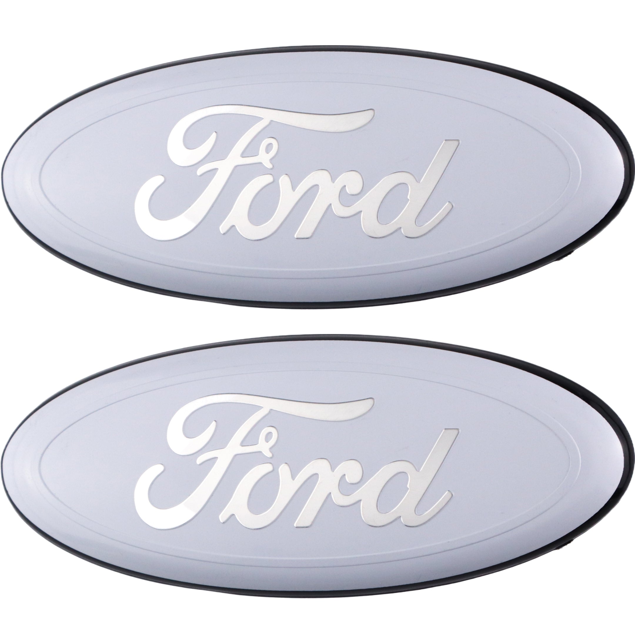 Ford Emblem Overlay | Chrome White