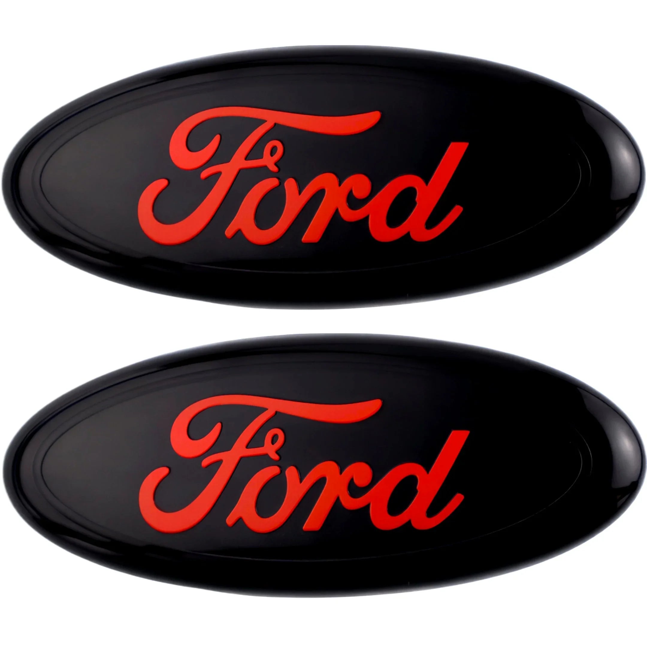 Ford Emblem Overlay | Schwarz Rot