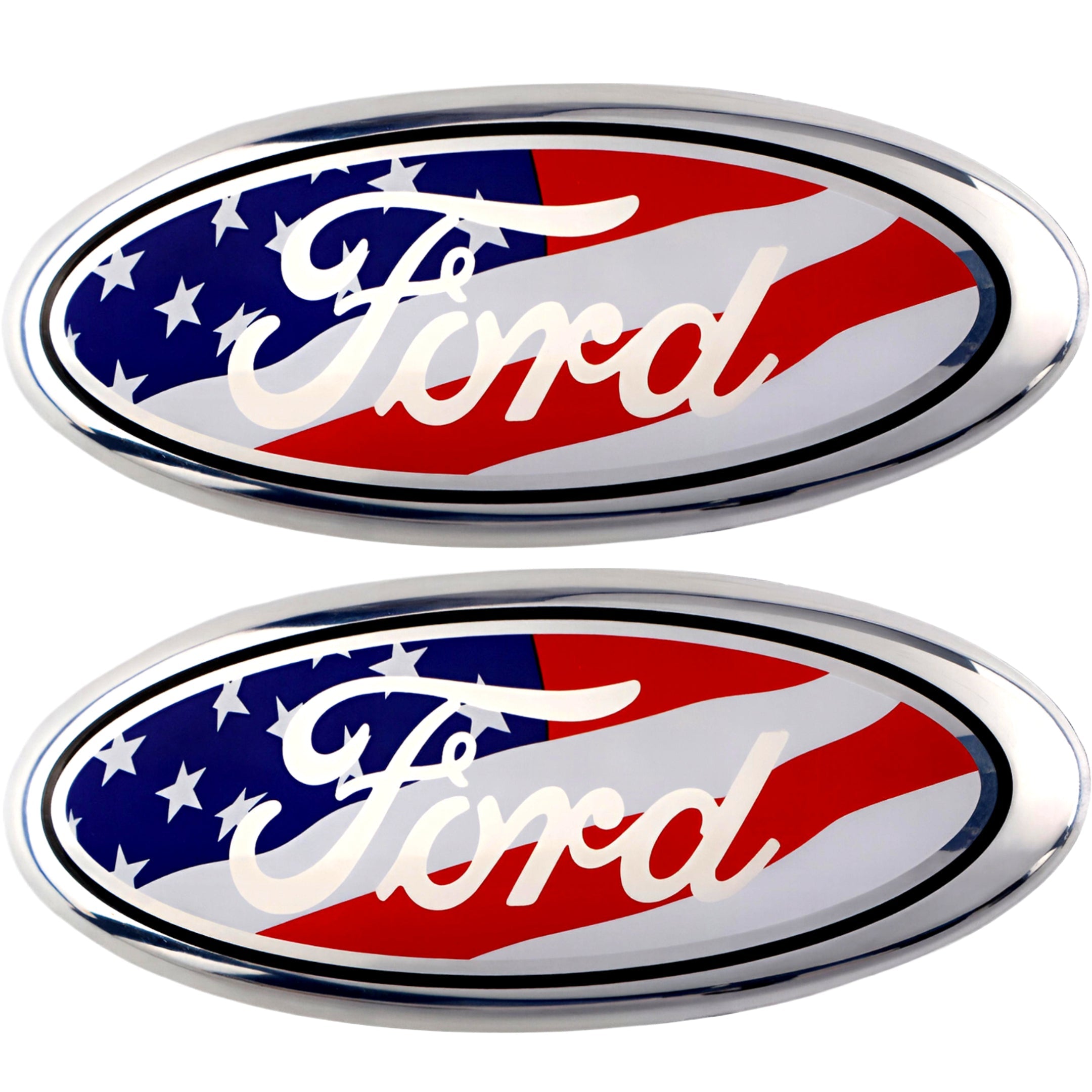 Ford Emblem Overlay | USA Flag