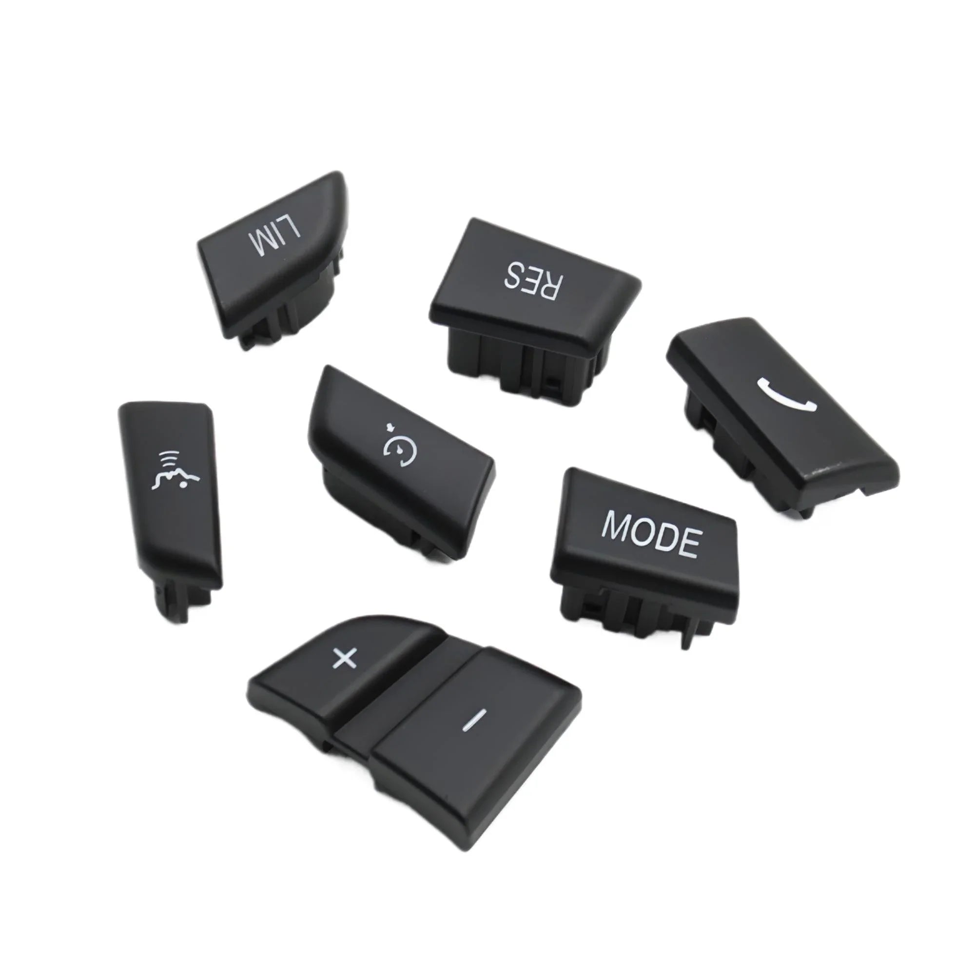 Steering Wheel Button Replace Kit – Black – Compatible with BMW – Interior