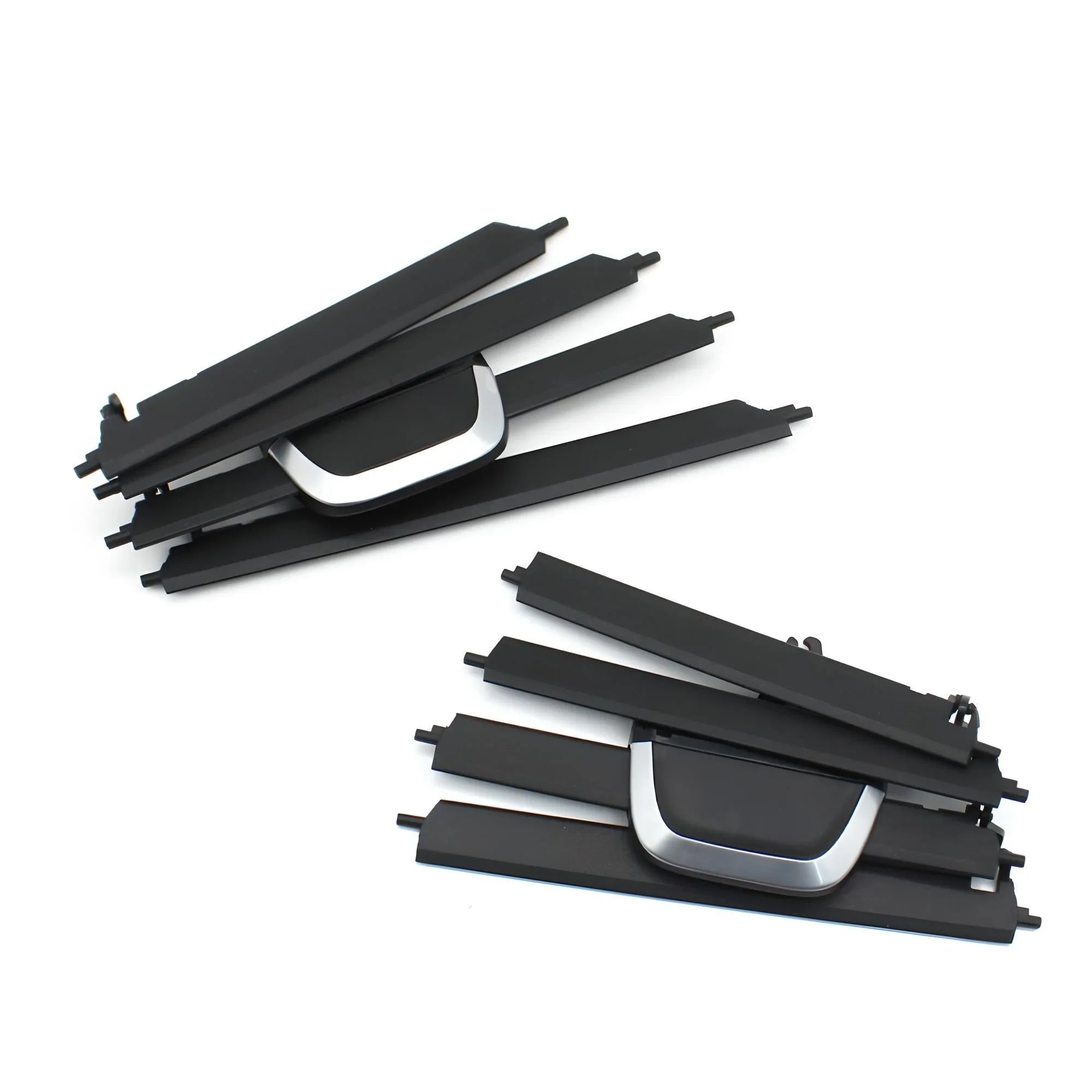 Car Door Handle Trim Panels – Black Silver – Compatible with Audi A6 C7 – Exterior