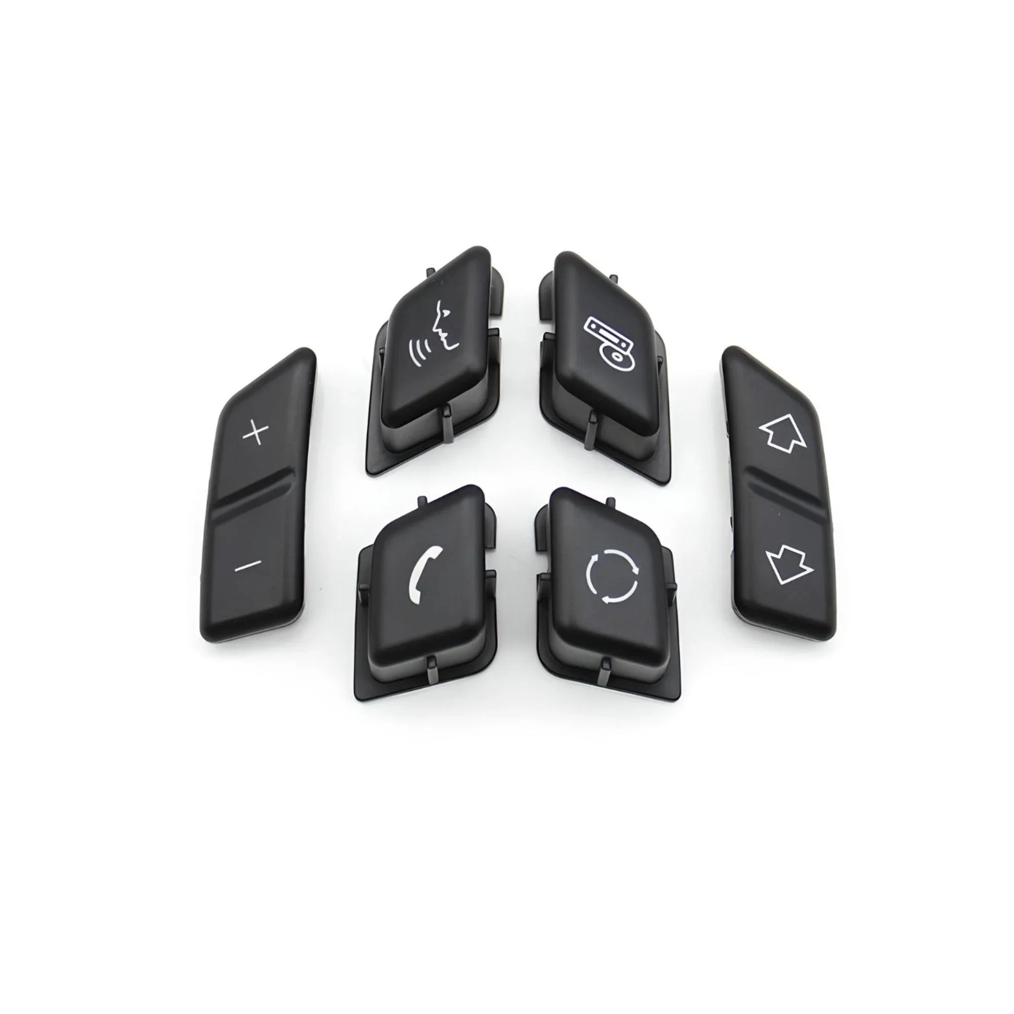 Steering Wheel Switch Buttons – Black – Compatible with BMW E60 E61 E63 E64 – Interior