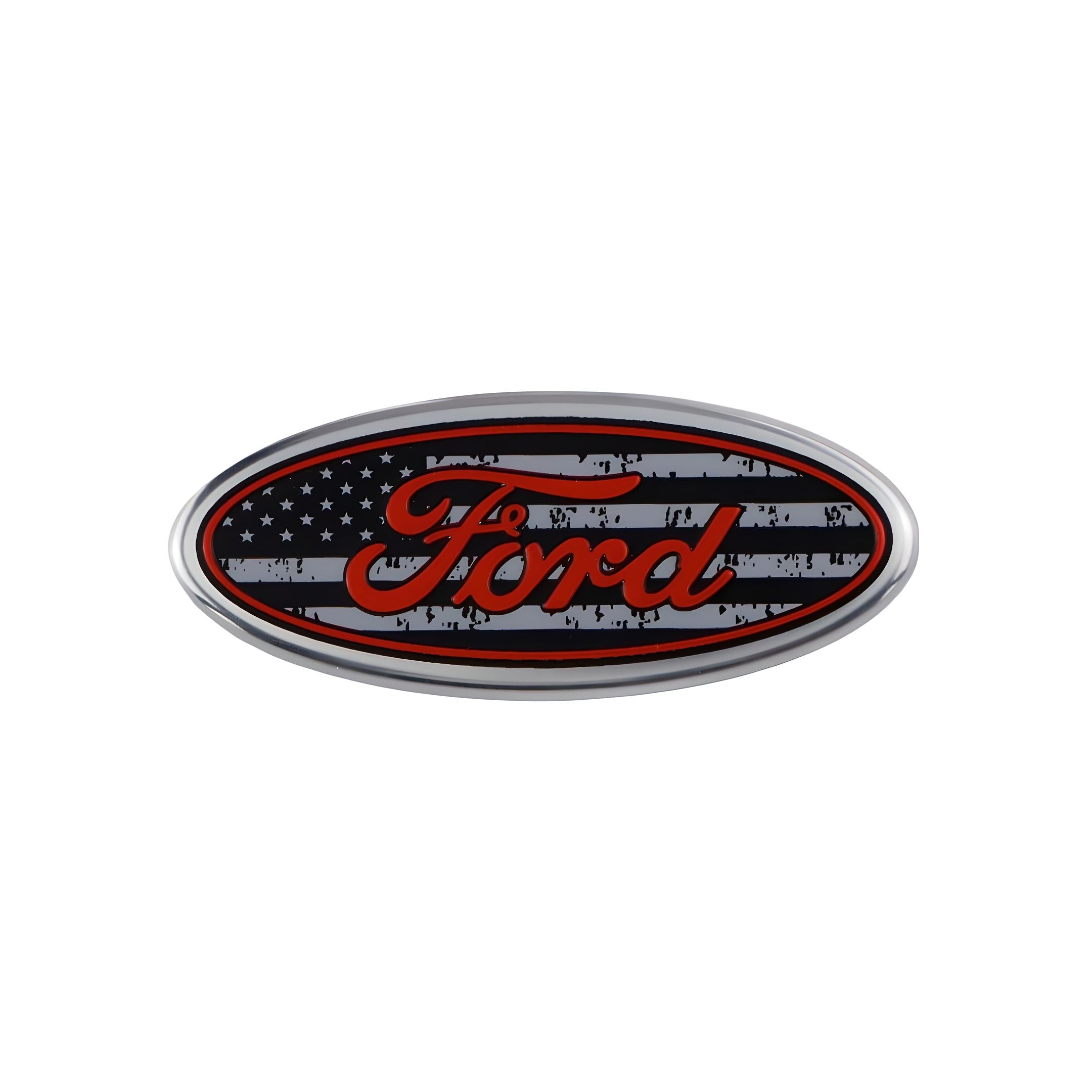 Ford Steering Wheel Emblem | USA Red