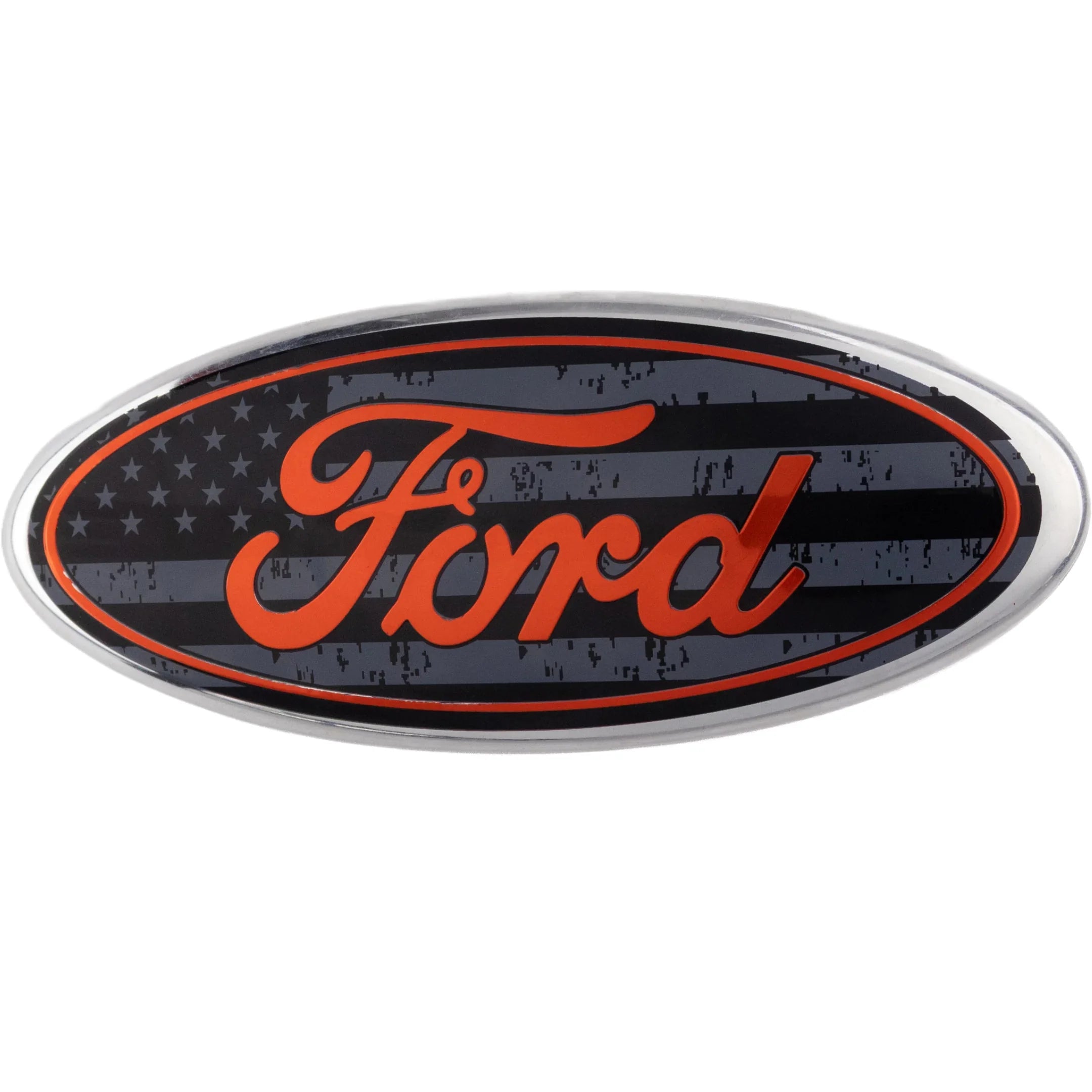 Ford Emblem Overlay | USA-Flagge Schwarz