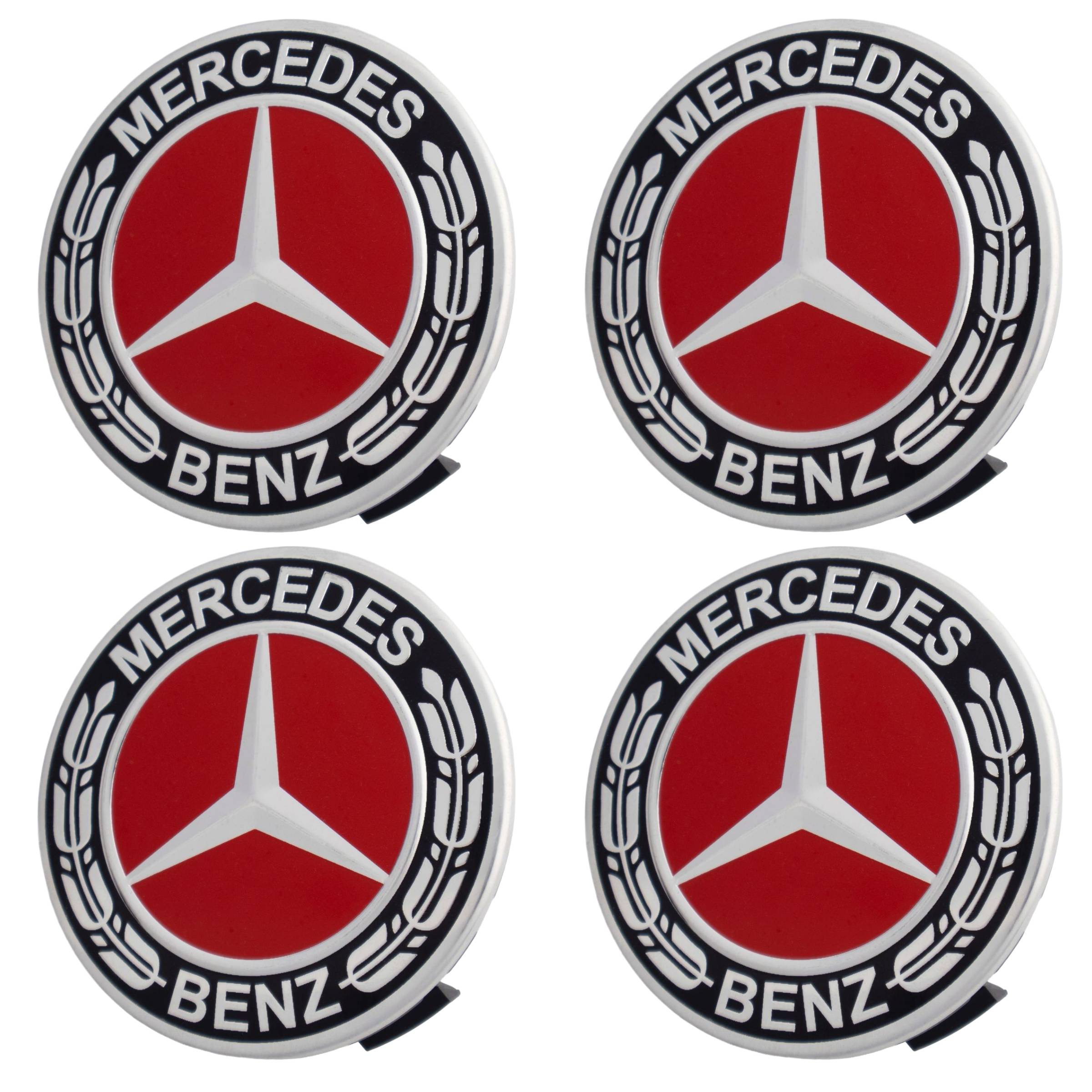 Mercedes Hub Caps | Phantom Red