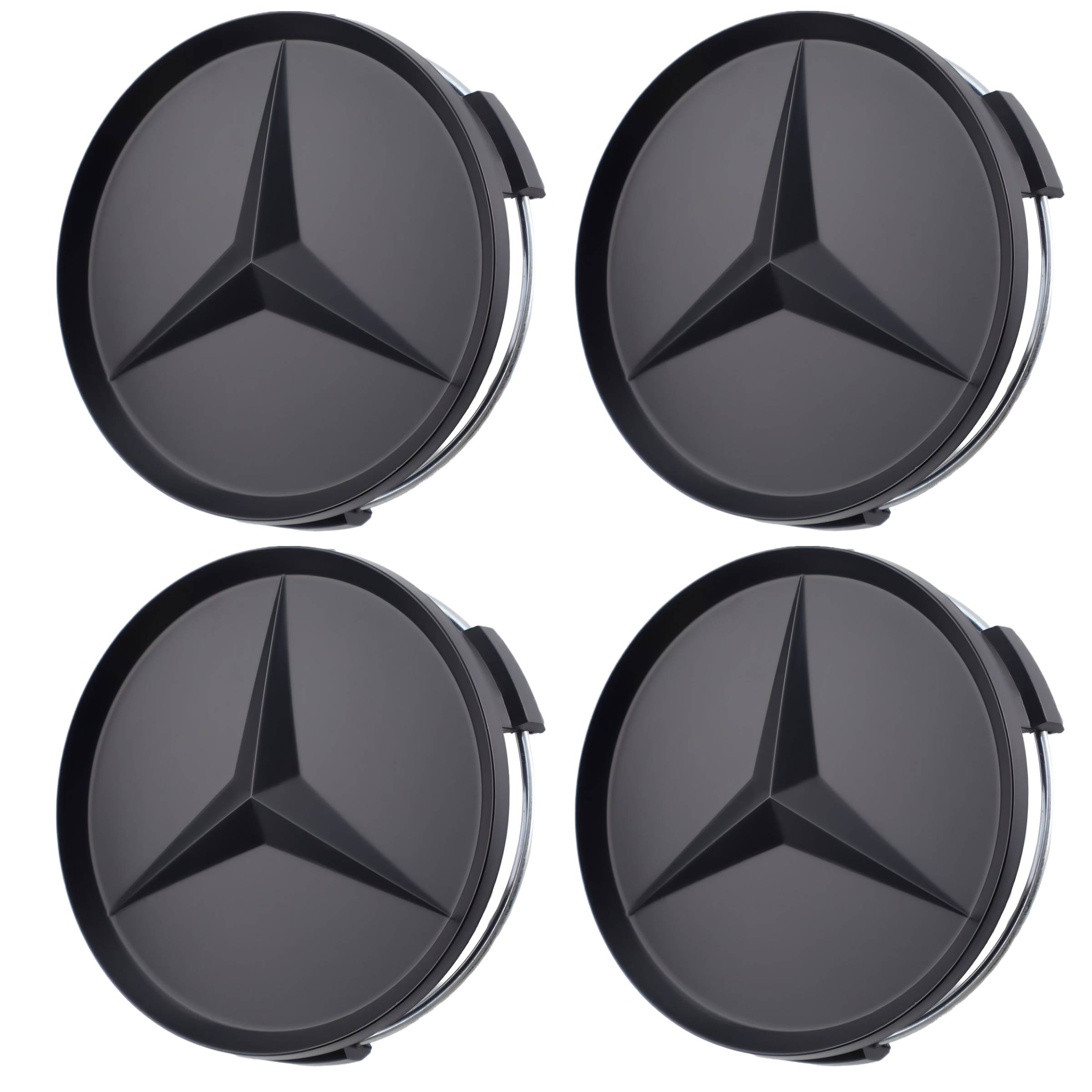 Mercedes Hub Caps | Matte Black