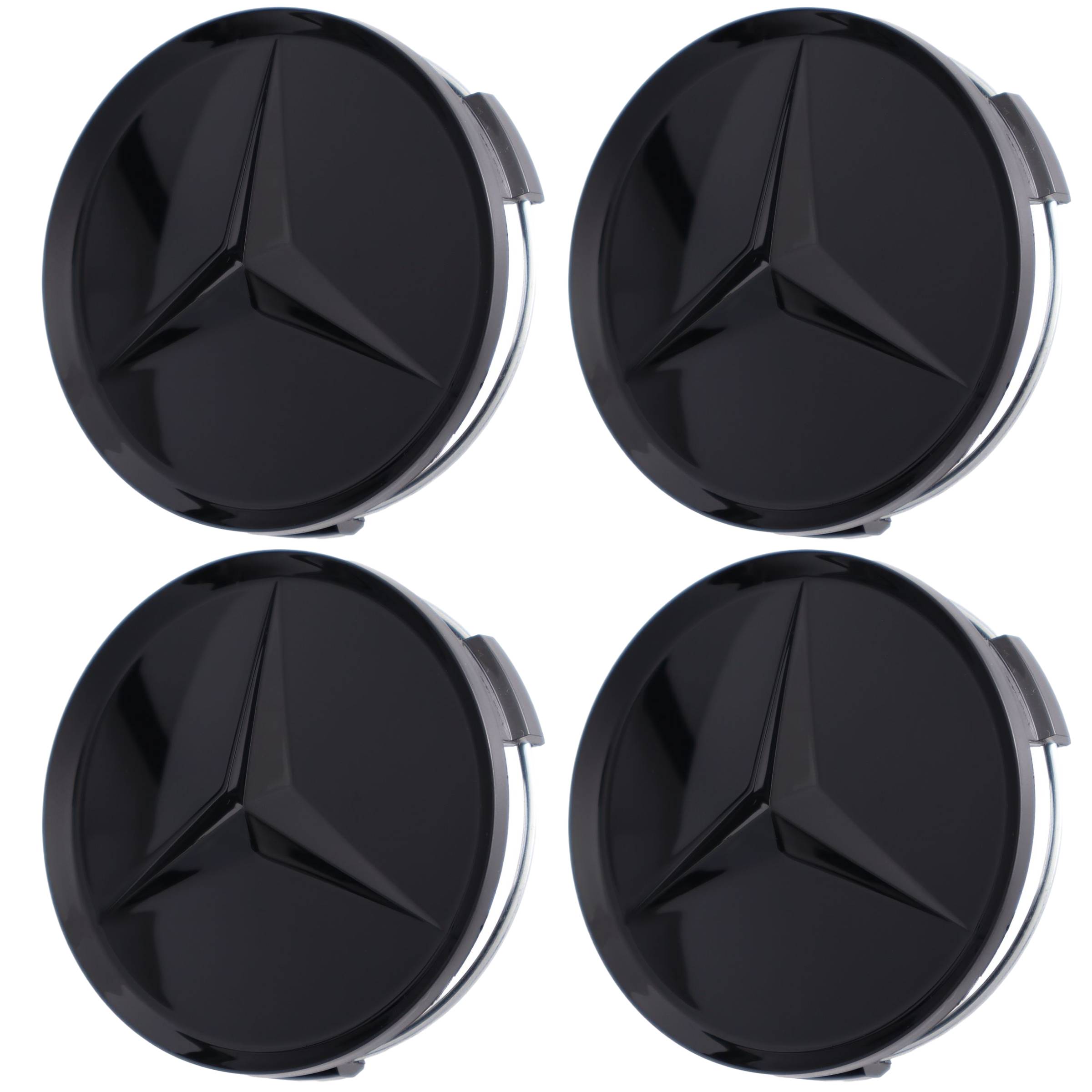 Mercedes Hub Caps | Obsidian Black