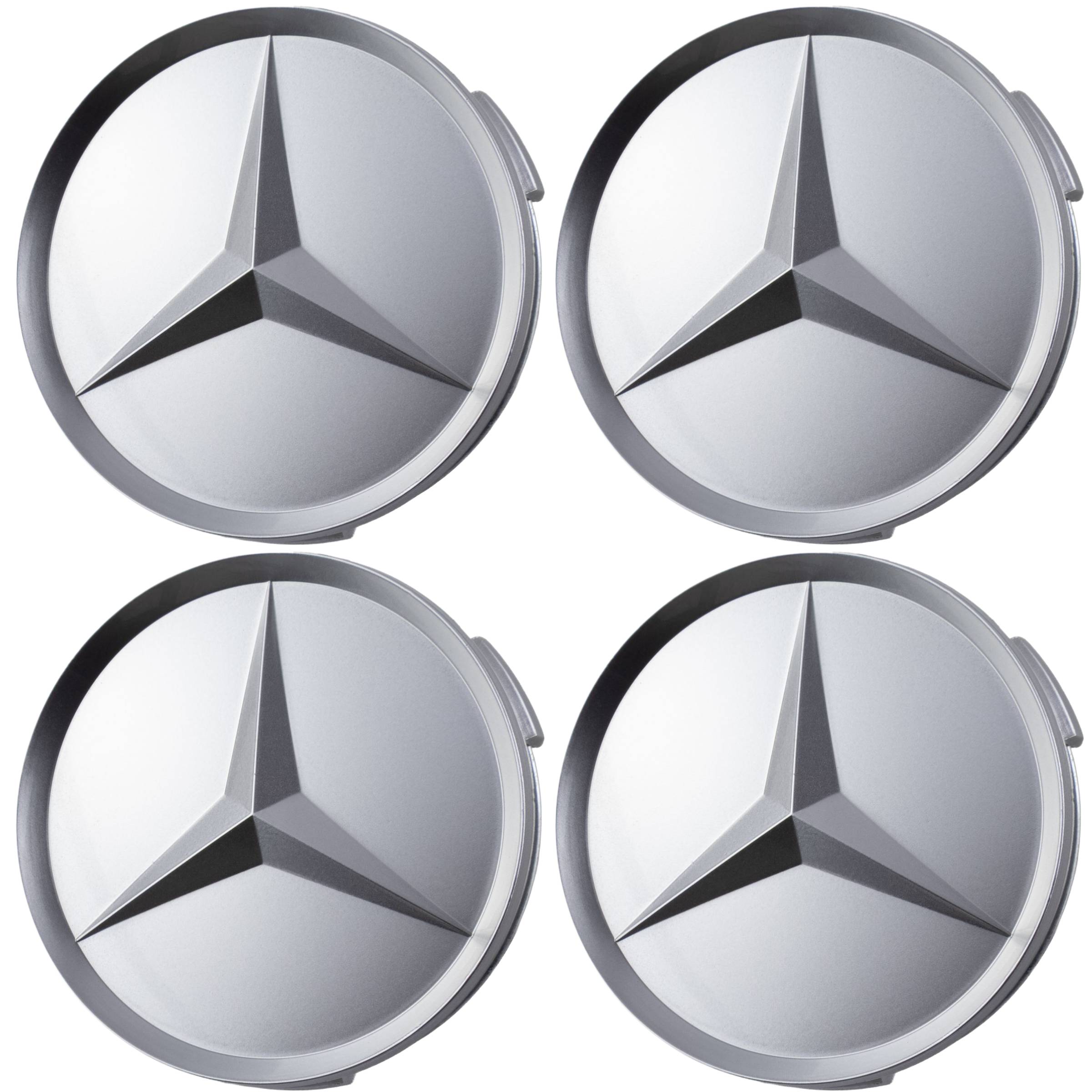 Mercedes Hub Caps | Matte Silver