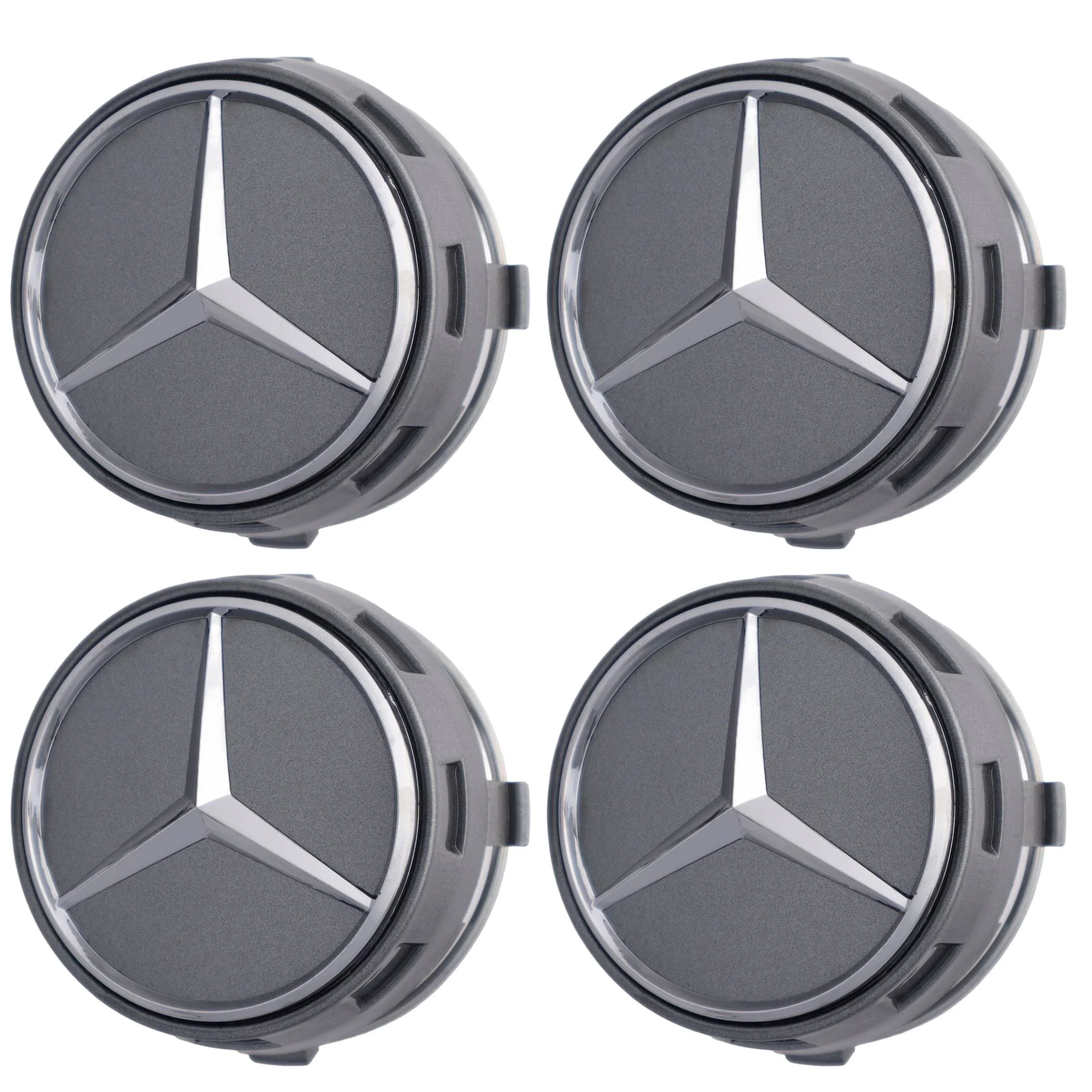 Mercedes Elevated Hub Caps | Titanium Gray - Aftermarket - The Zenara Shop