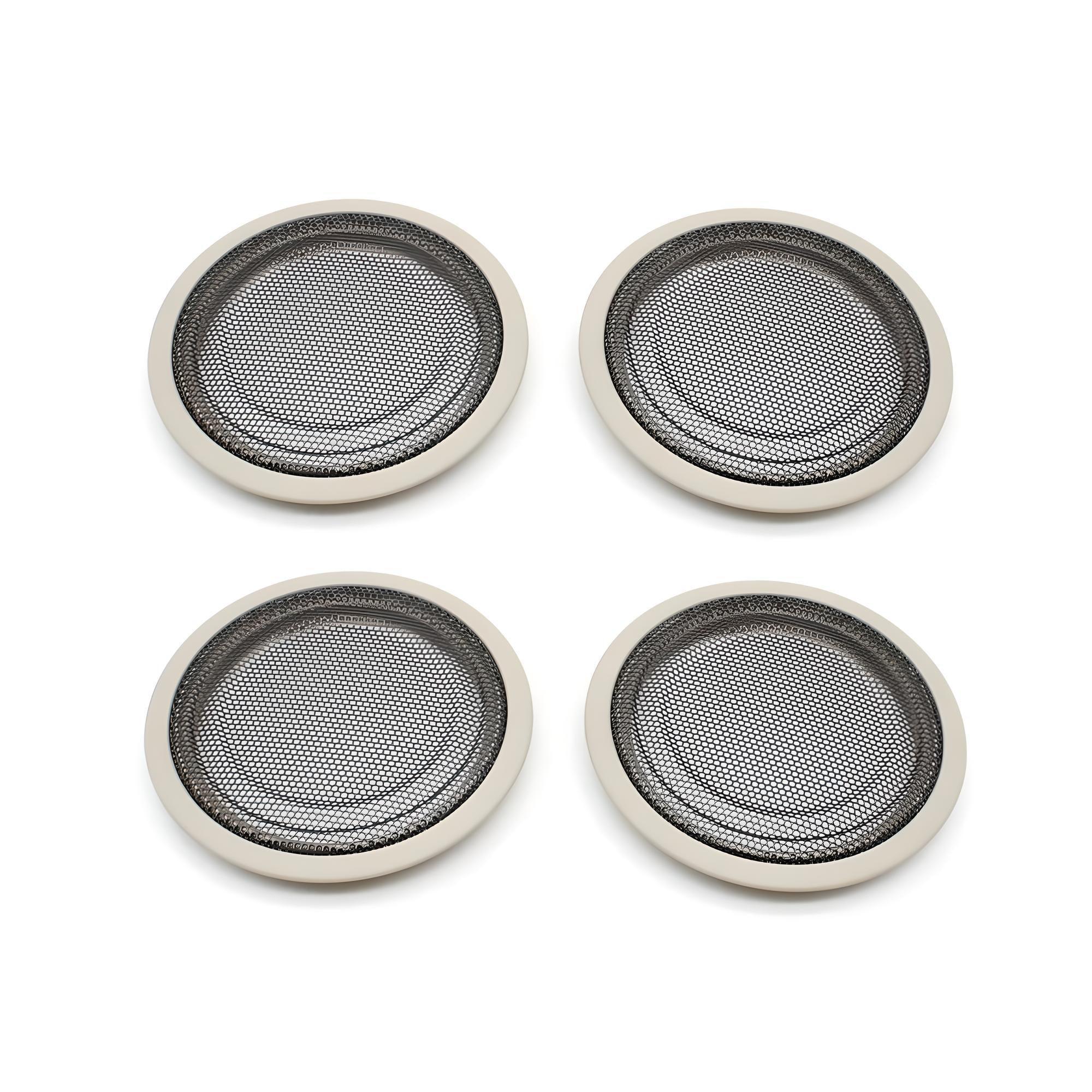 Ivory Round Speaker Covers – Ivory – Compatible with BMW E46 – Front