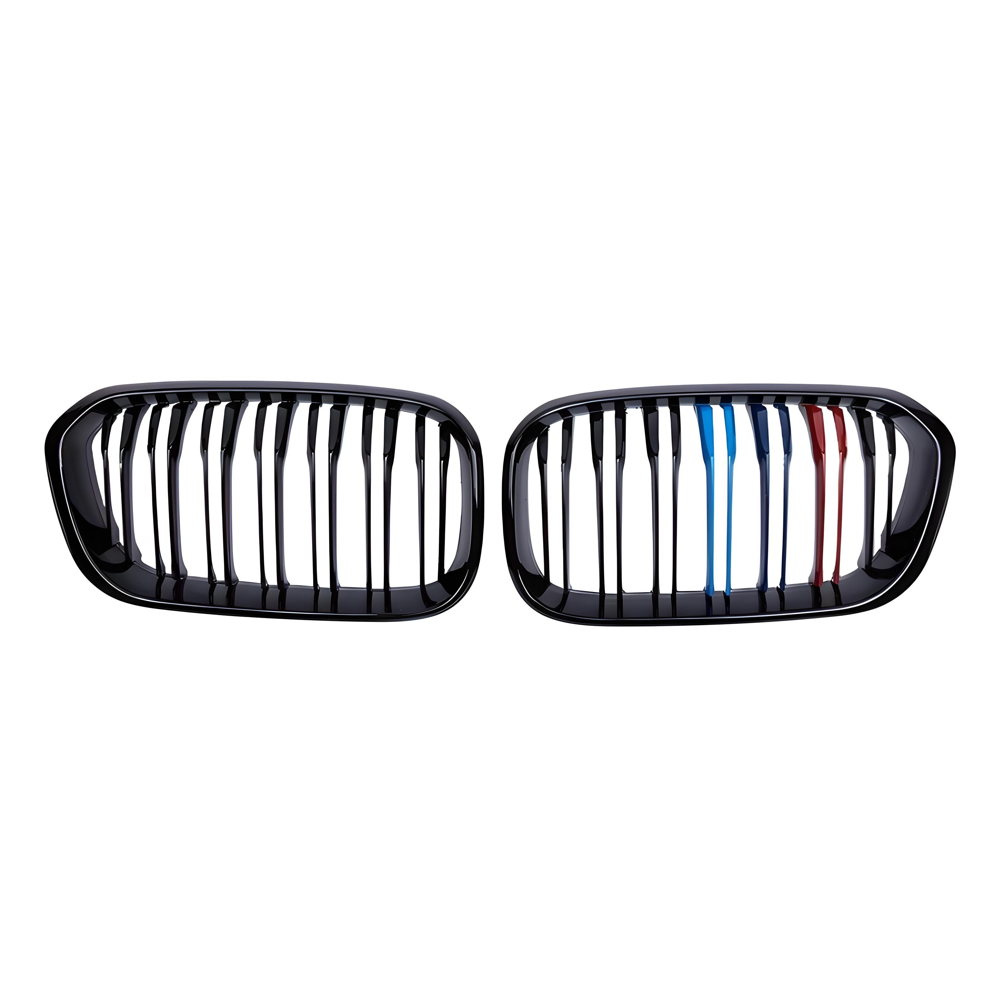 BMW F30 M3 Style Kidney Grille – Gloss Black with M Stripes – Compatible with BMW F30 – Front