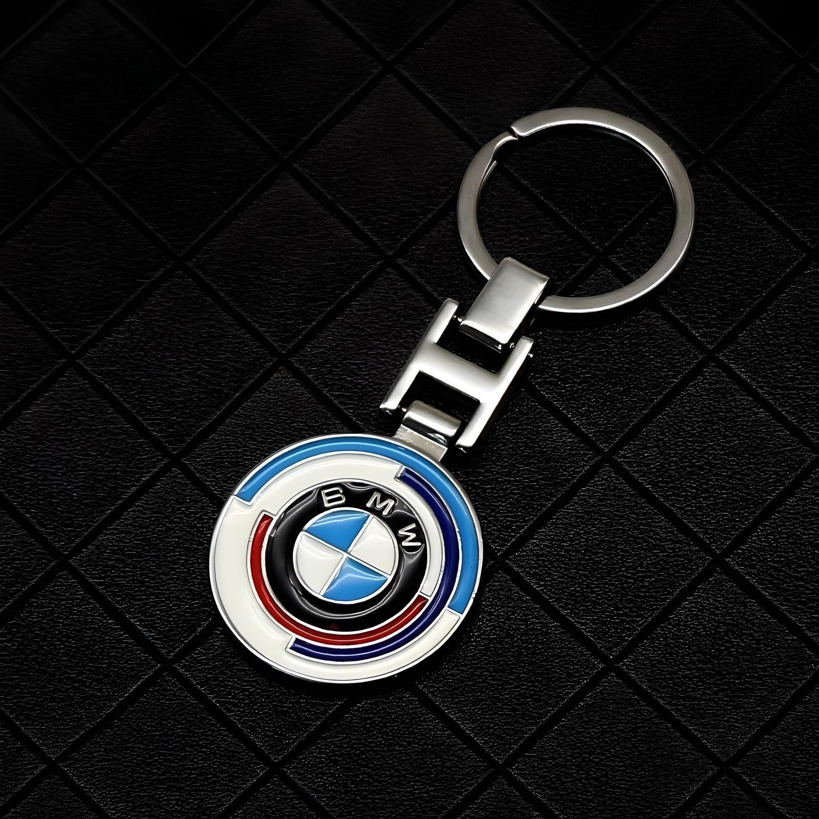 BMW Logo Keychain – Silver Blue Red – Compatible with BMW Models – Exterior