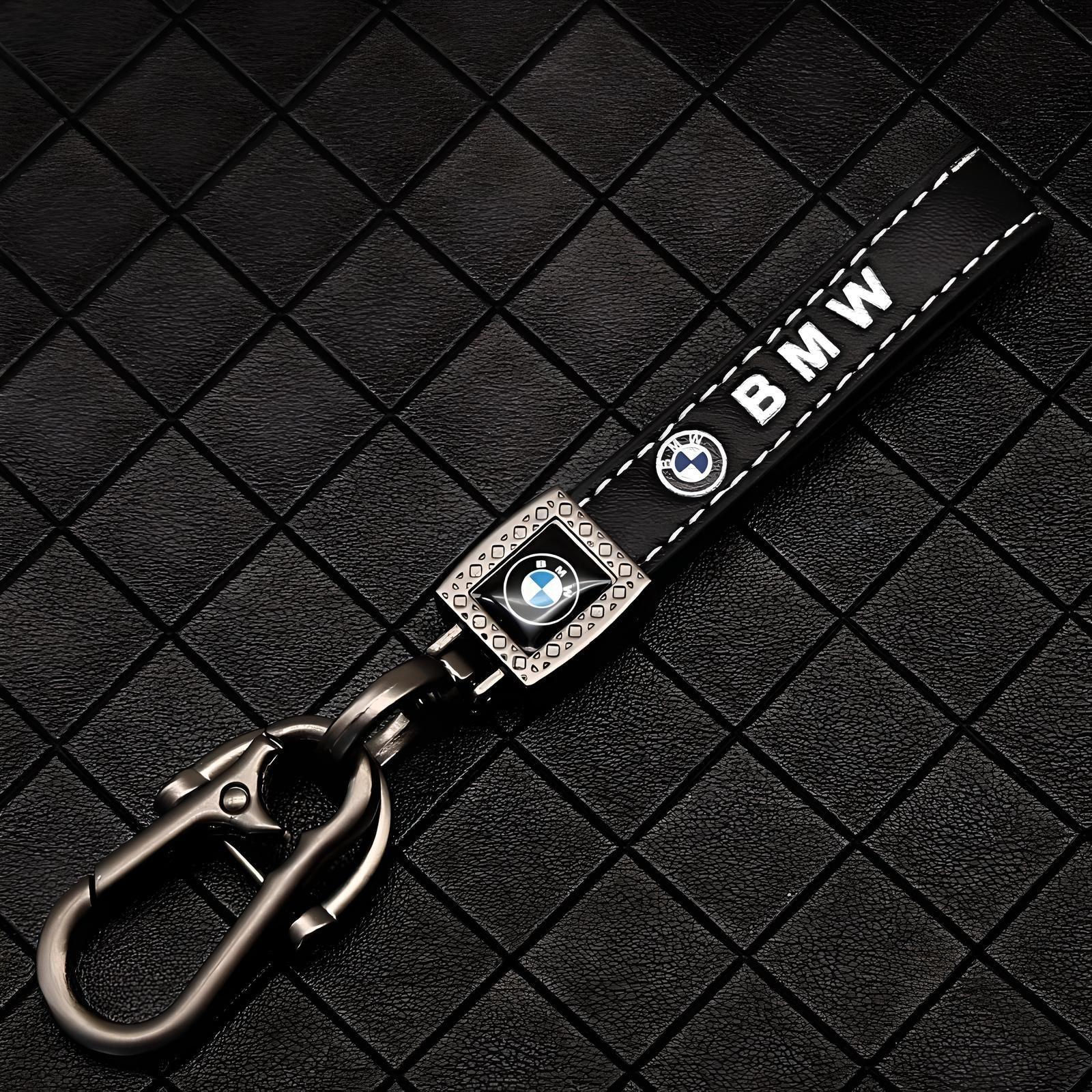 BMW Keychain – Black Leather – Compatible with BMW Models – Exterior